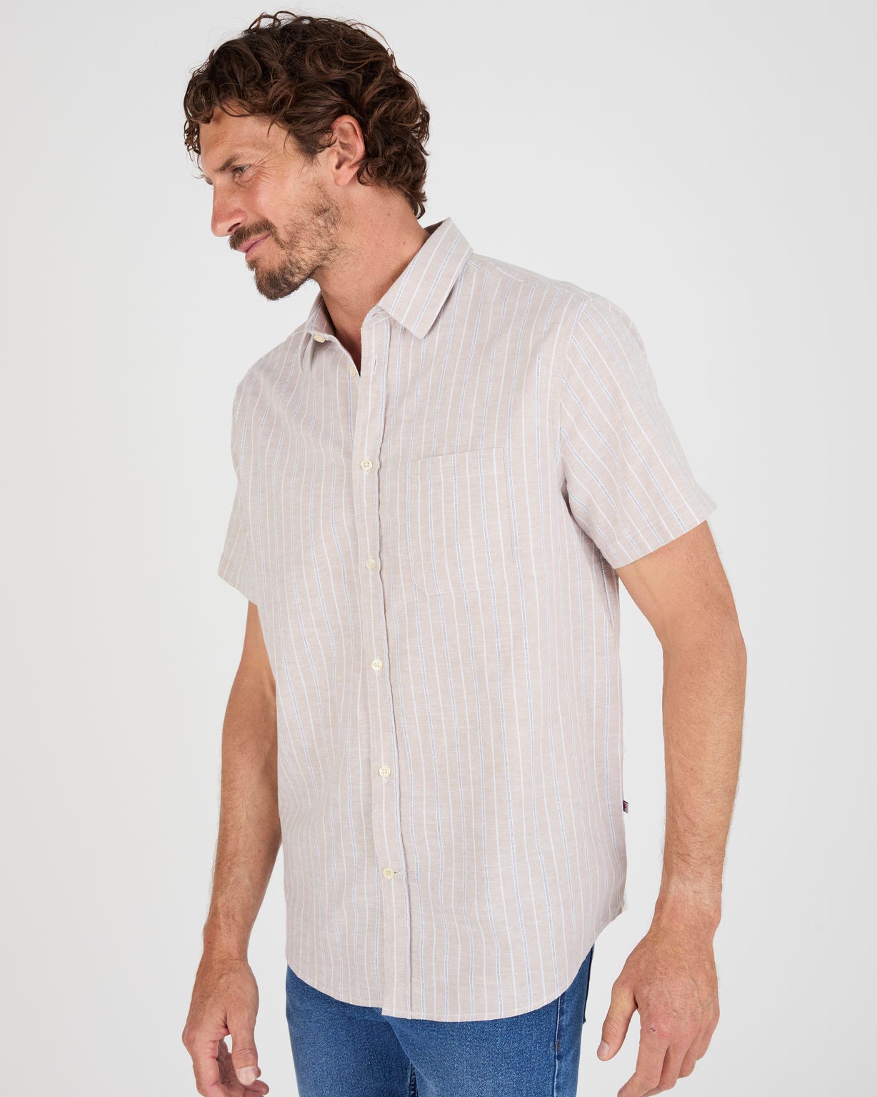 Chemisette mélange lin et coton