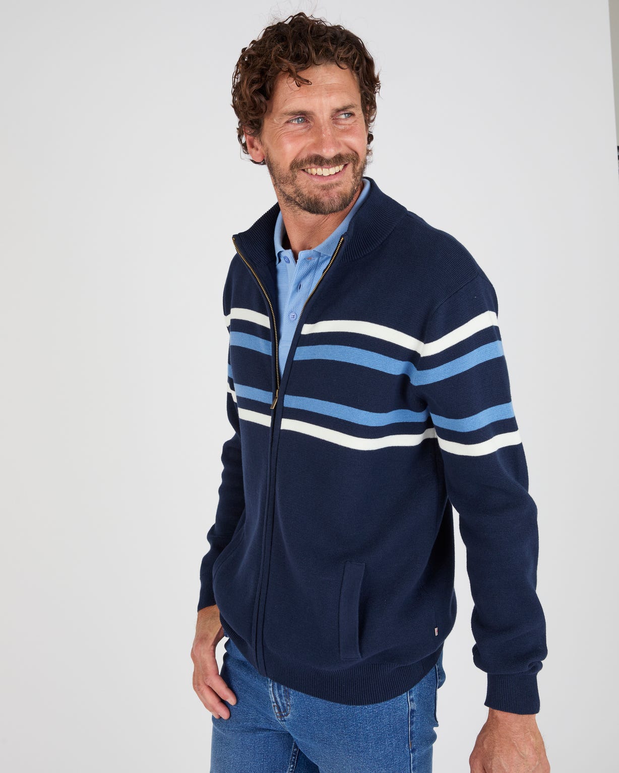 Gilet zippé col montant