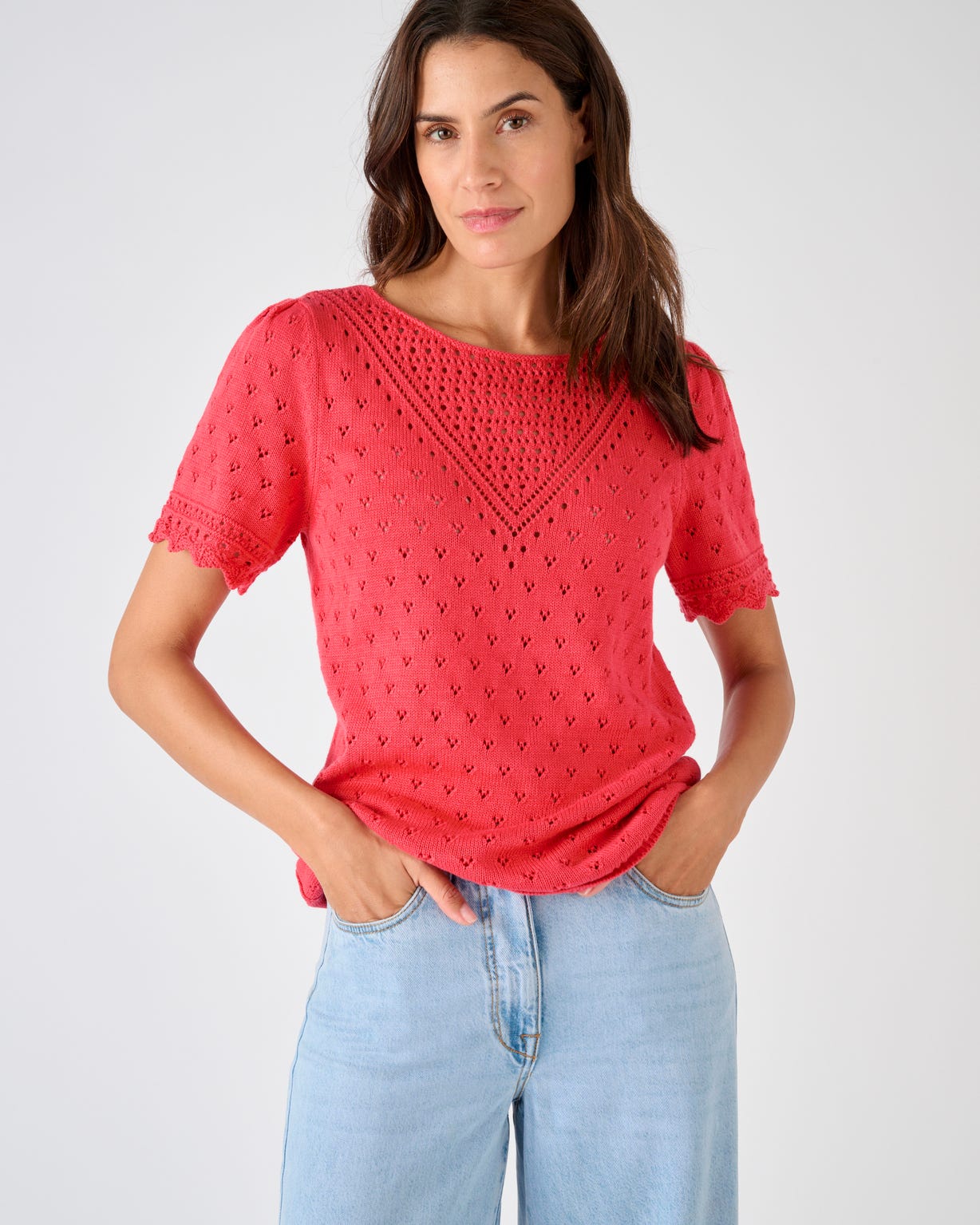 Pull jeu de maille fantaisie