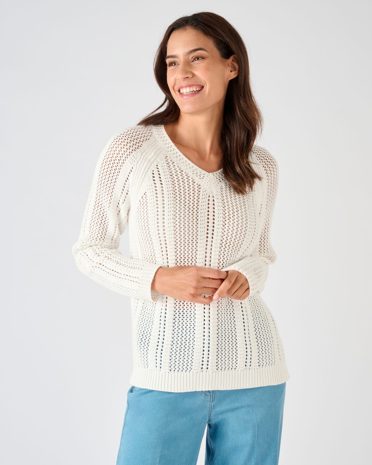 Pull maille ajourée