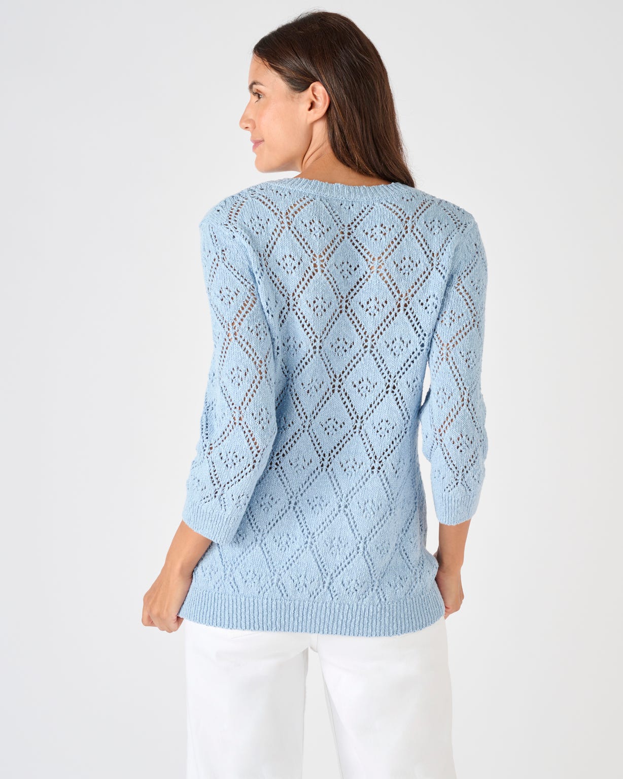 Pull ajouré fil ruban