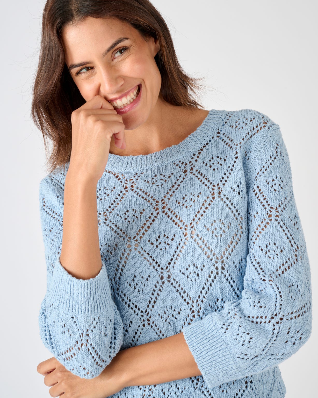 Pull ajouré fil ruban