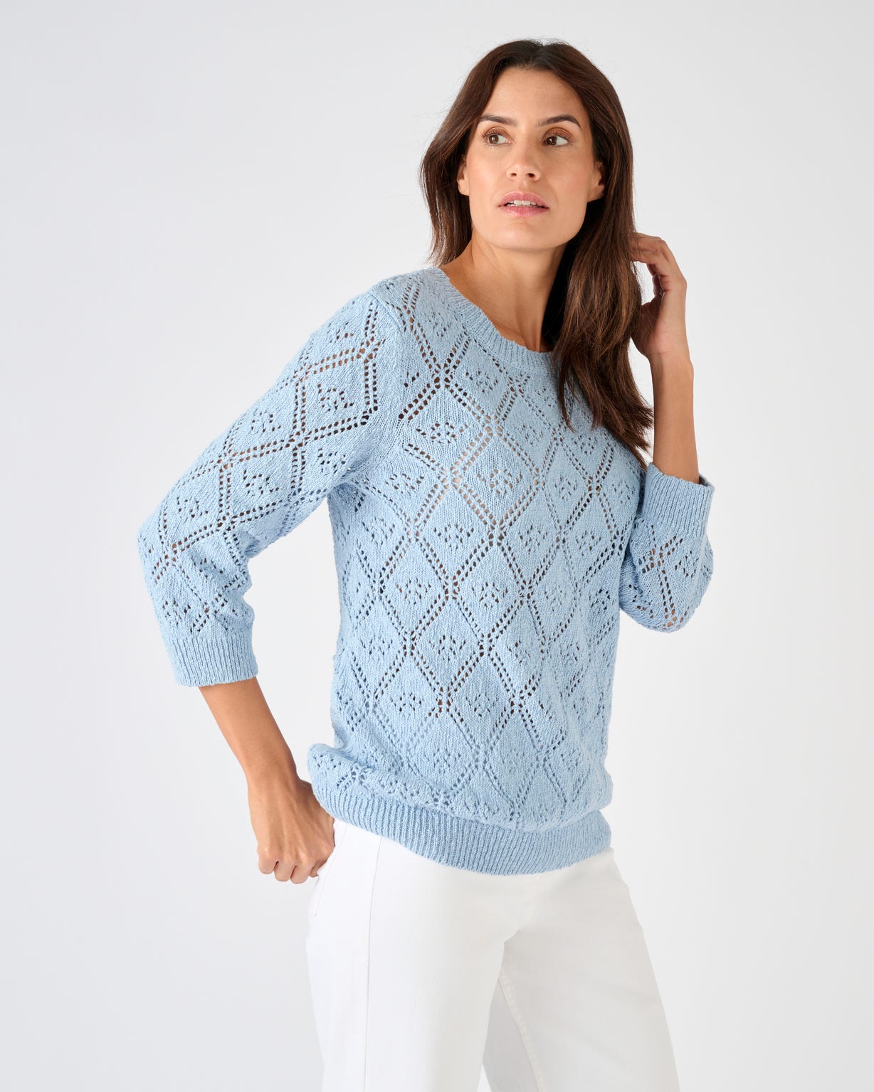 Pull ajouré fil ruban