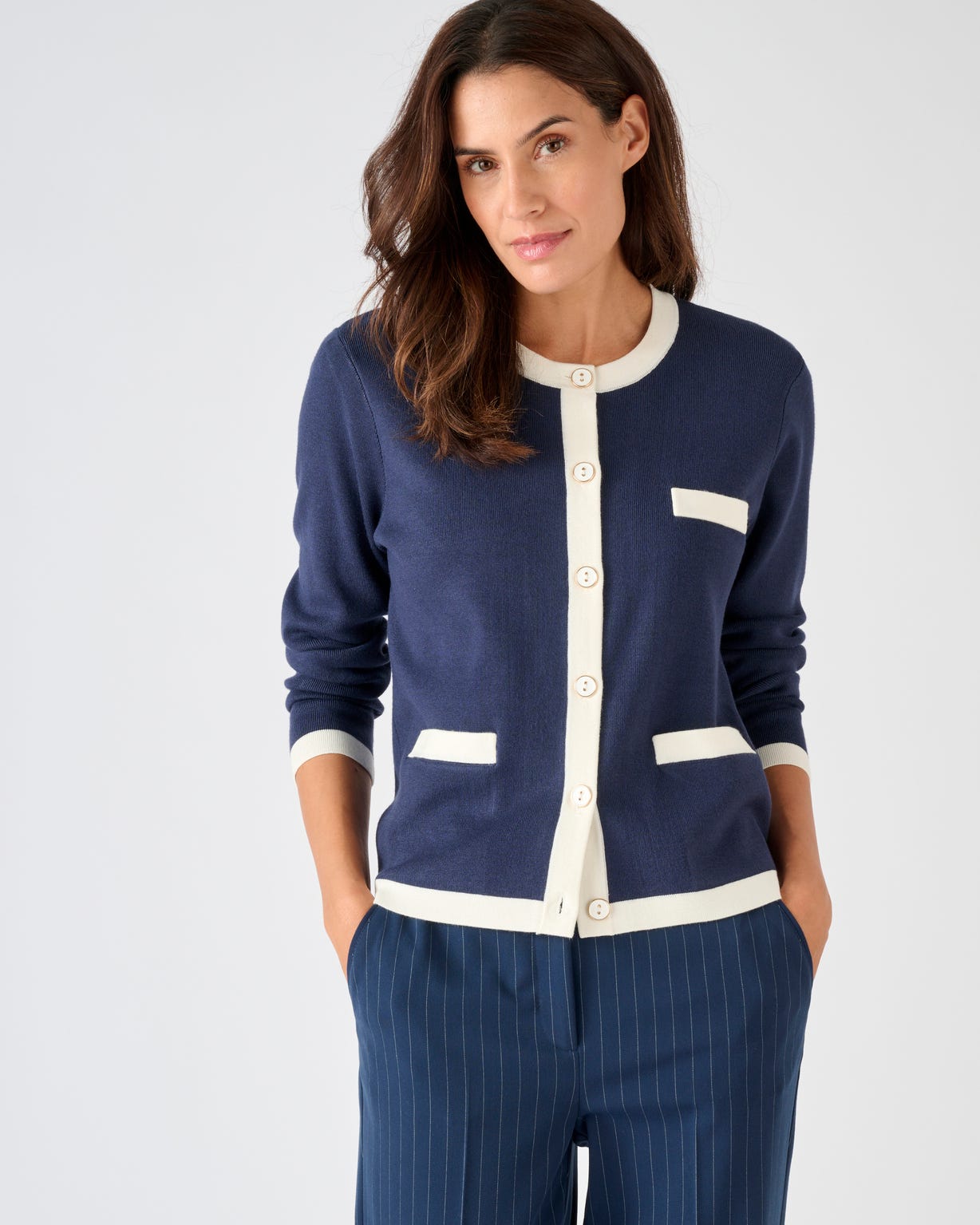 Cardigan-veste bicolore