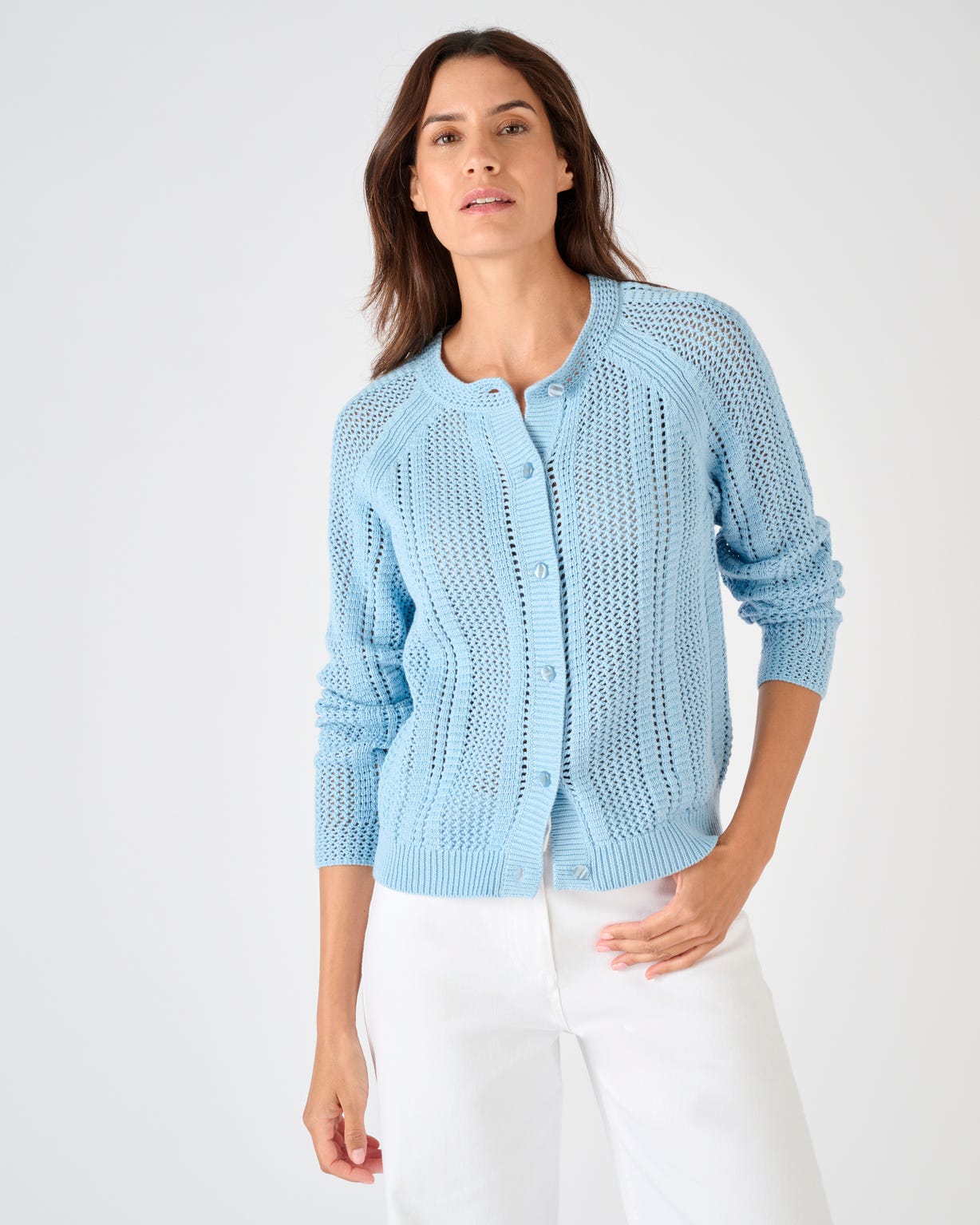 Cardigan maille ajourée