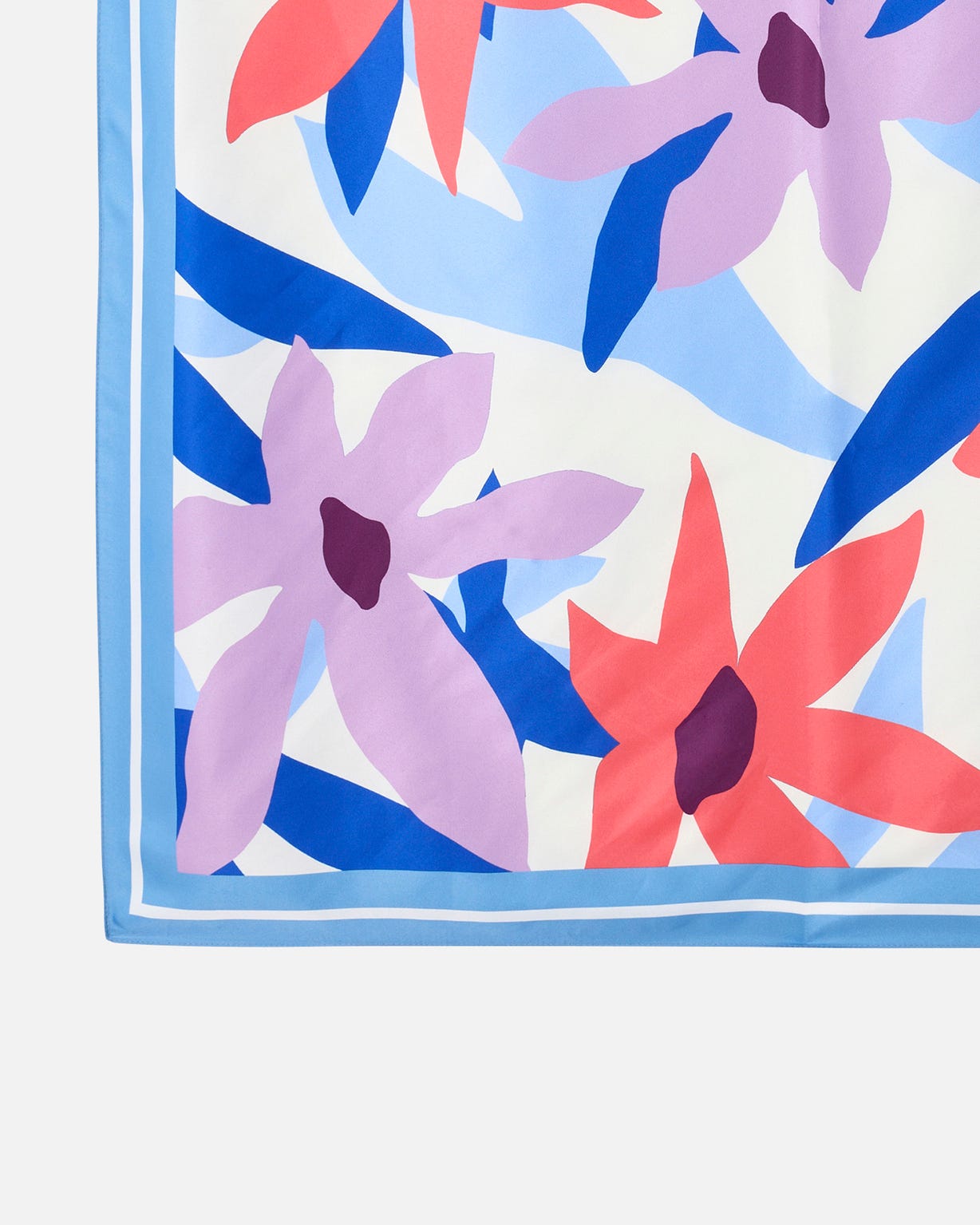 Foulard grand carré fleuri