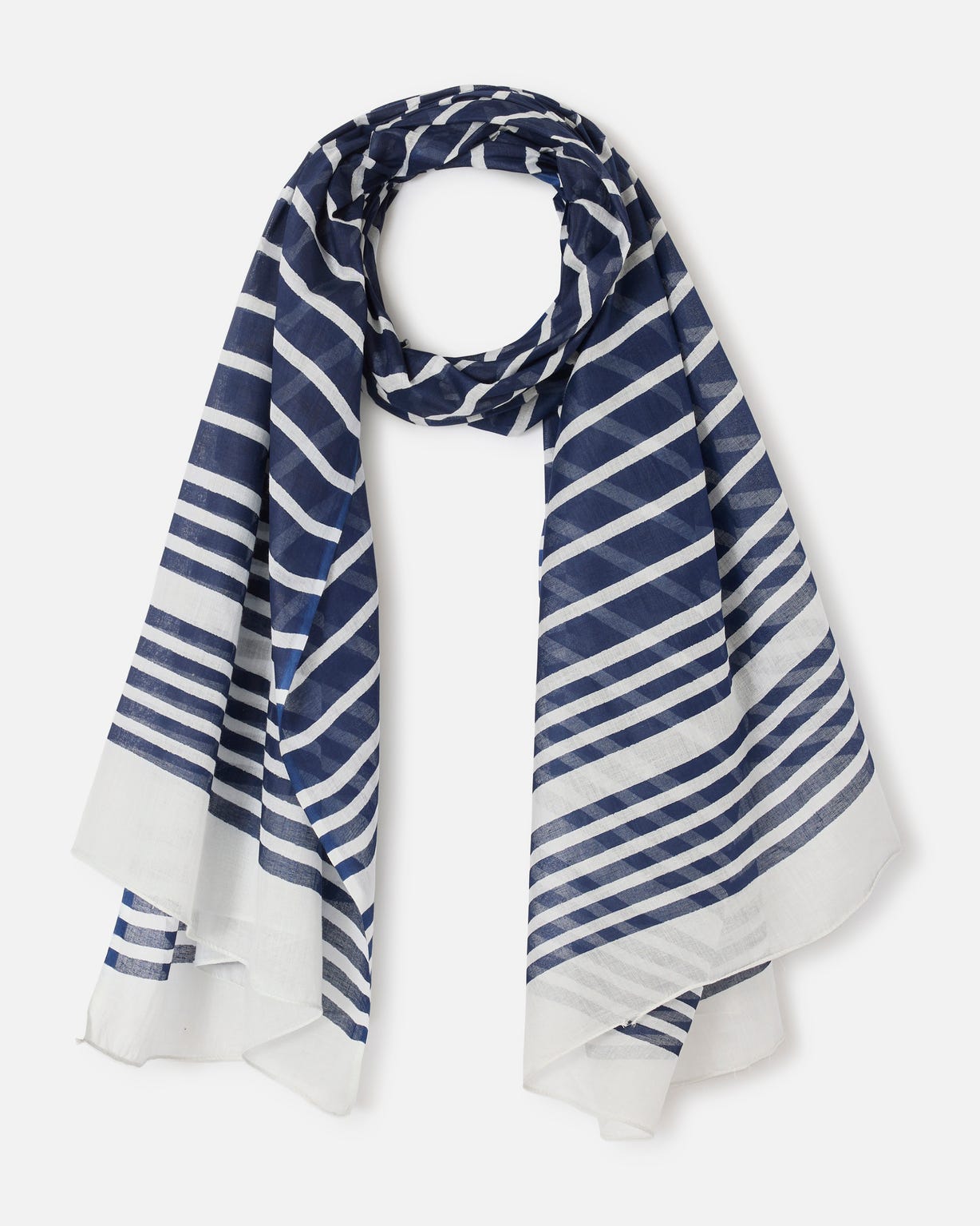 Foulard pur coton marin