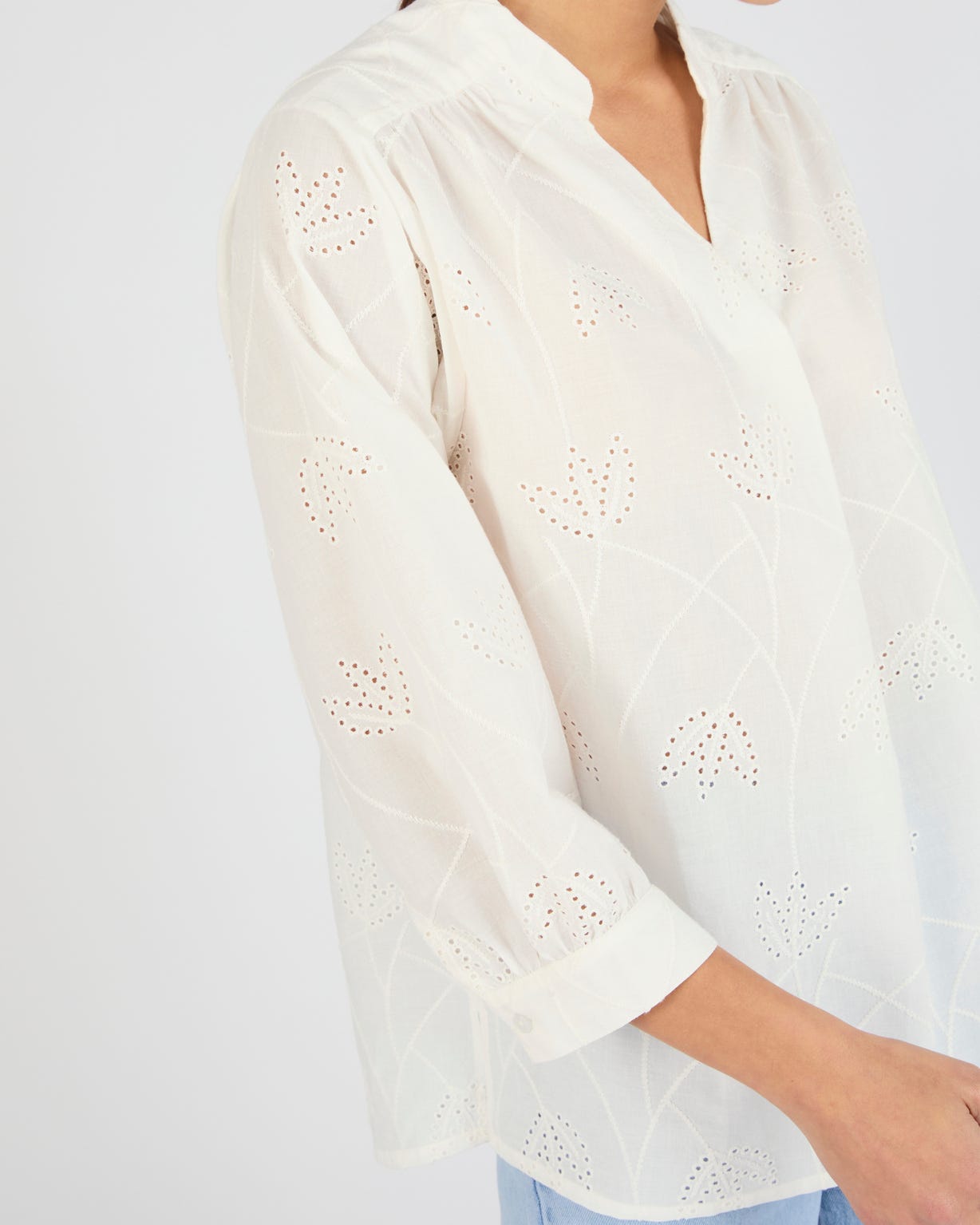 Blouse en broderie anglaise
