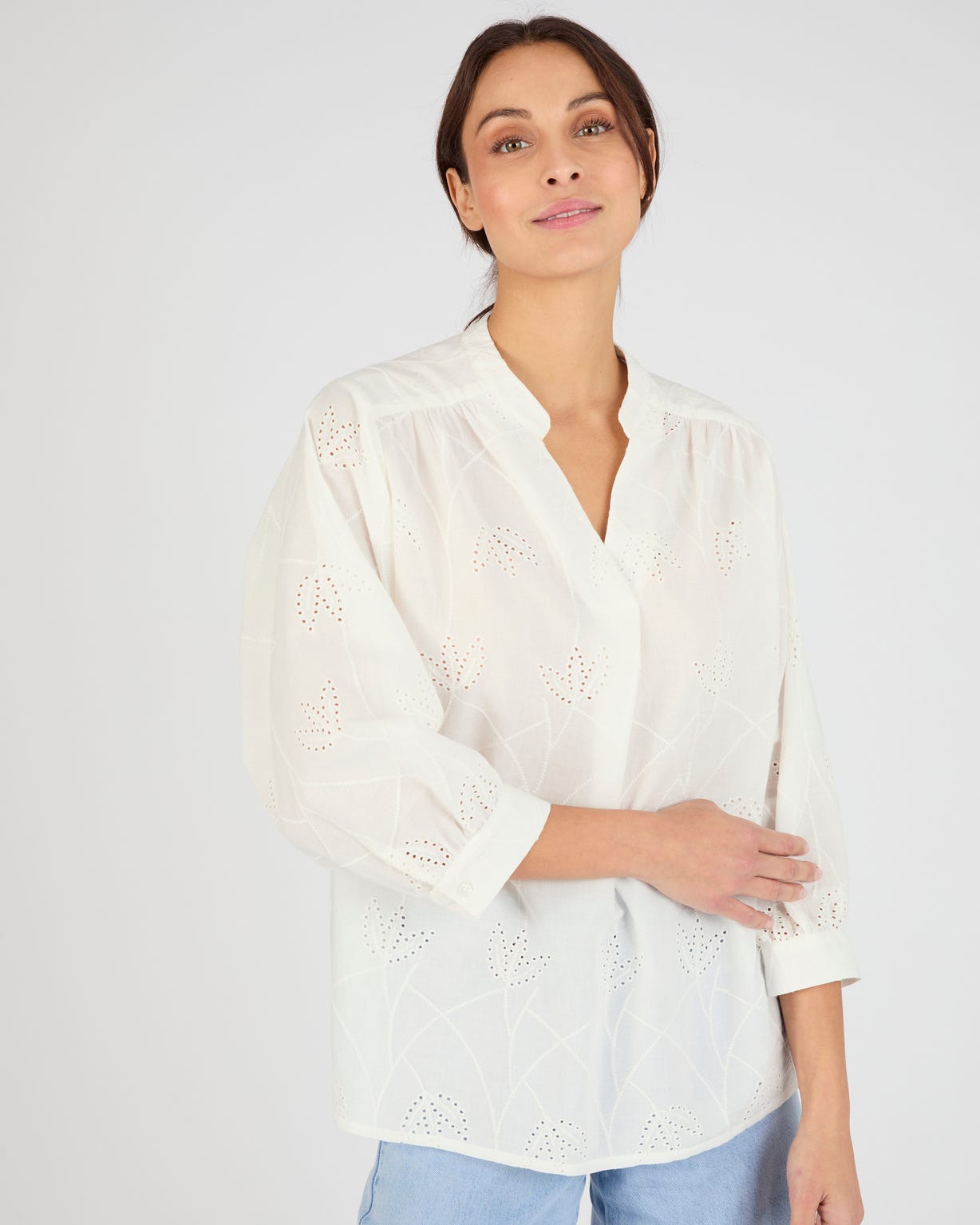 Blouse en broderie anglaise