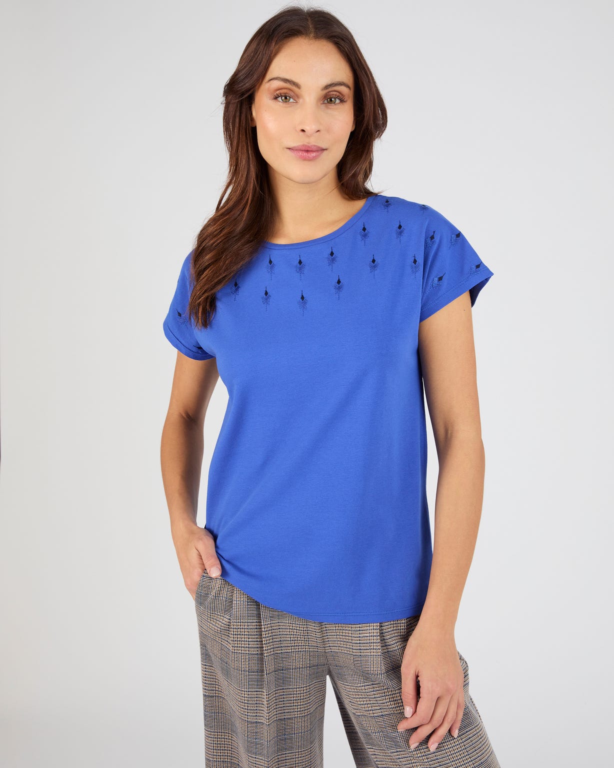 T-shirt maille jersey brodée