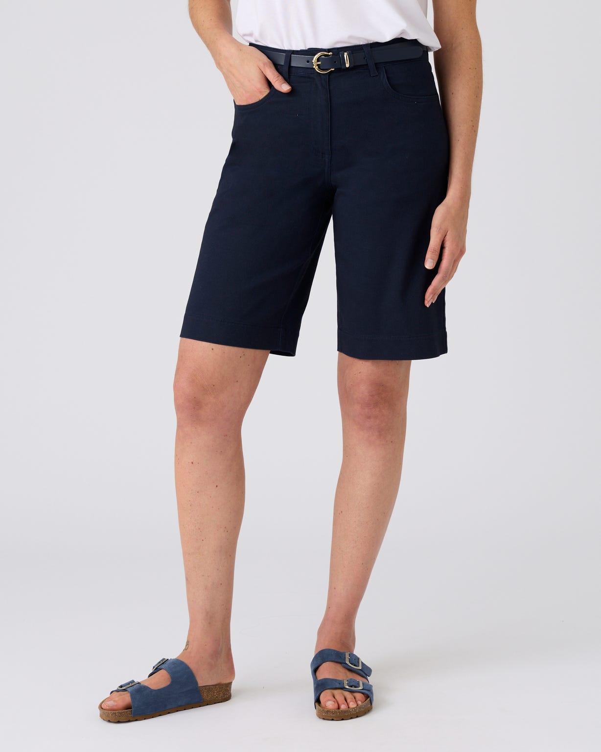 Bermuda in chambray - Blu | Benetton
