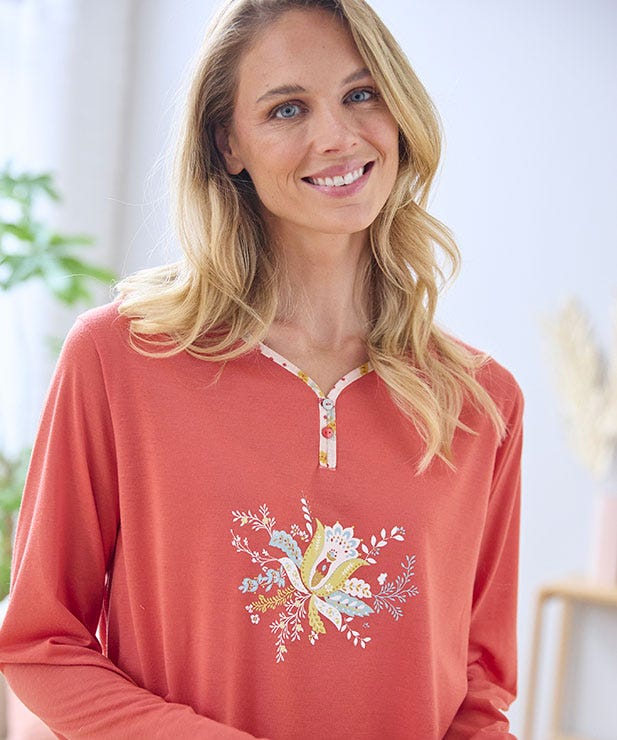 Le Pyjama imprimé fleurs du Cachemire