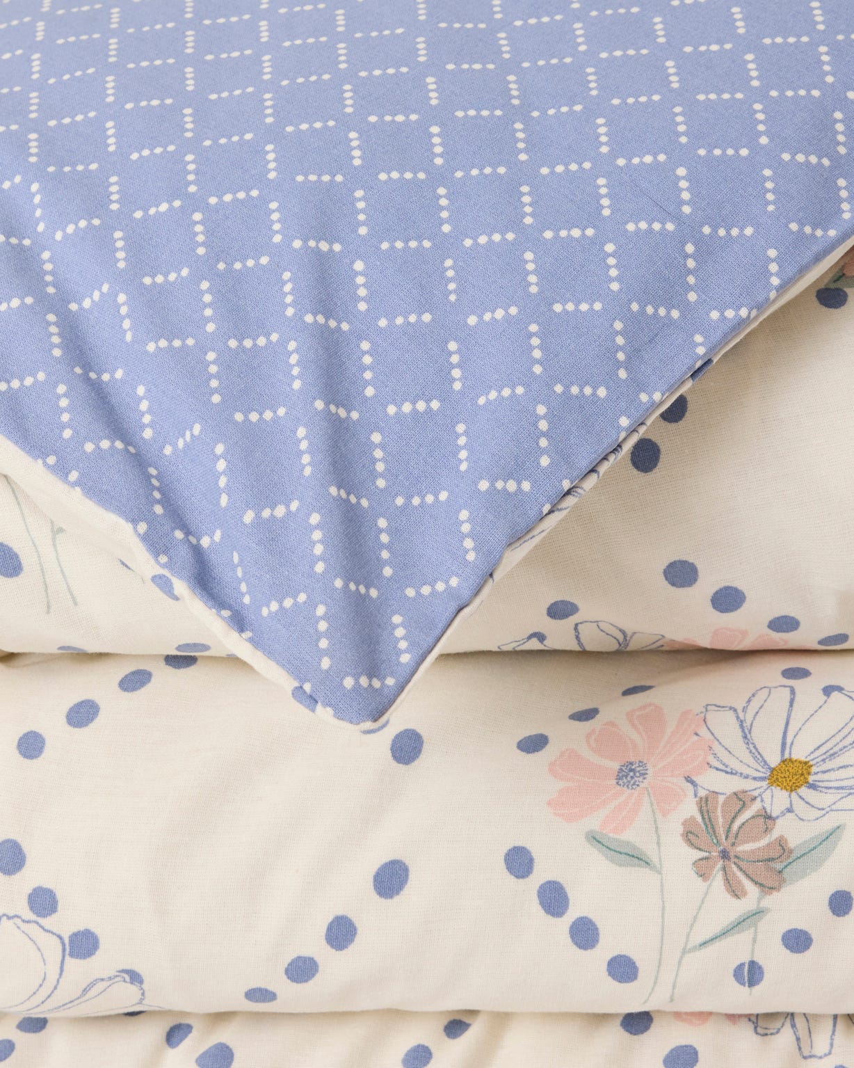 Housse de couette réversible Songes pur coton