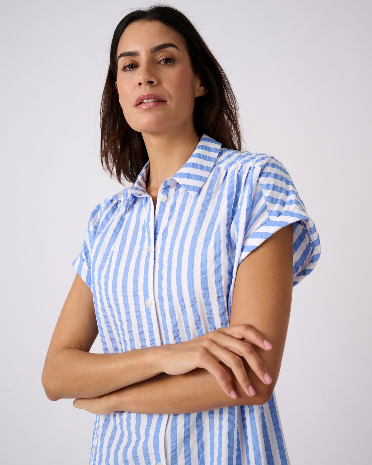 Robe-chemise tissu gaufré Climatyl