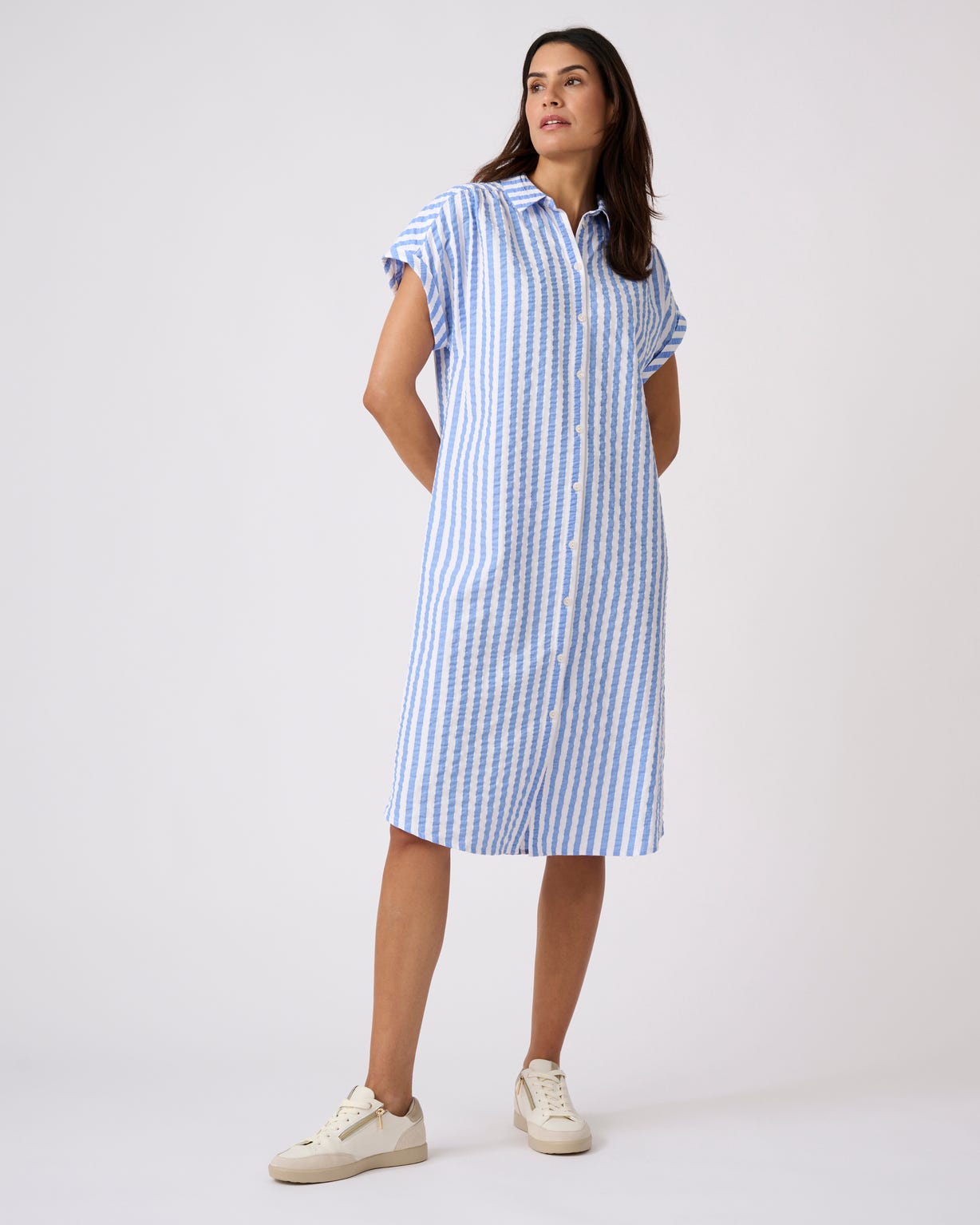 Robe-chemise tissu gaufré Climatyl
