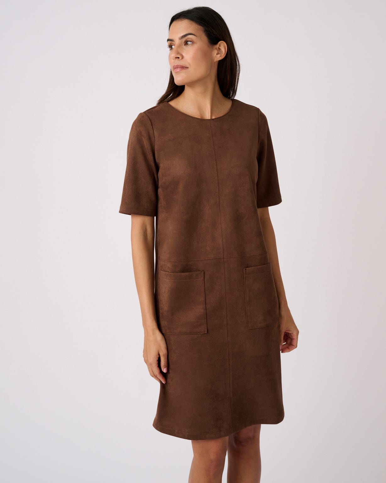 Robe droite suédine
