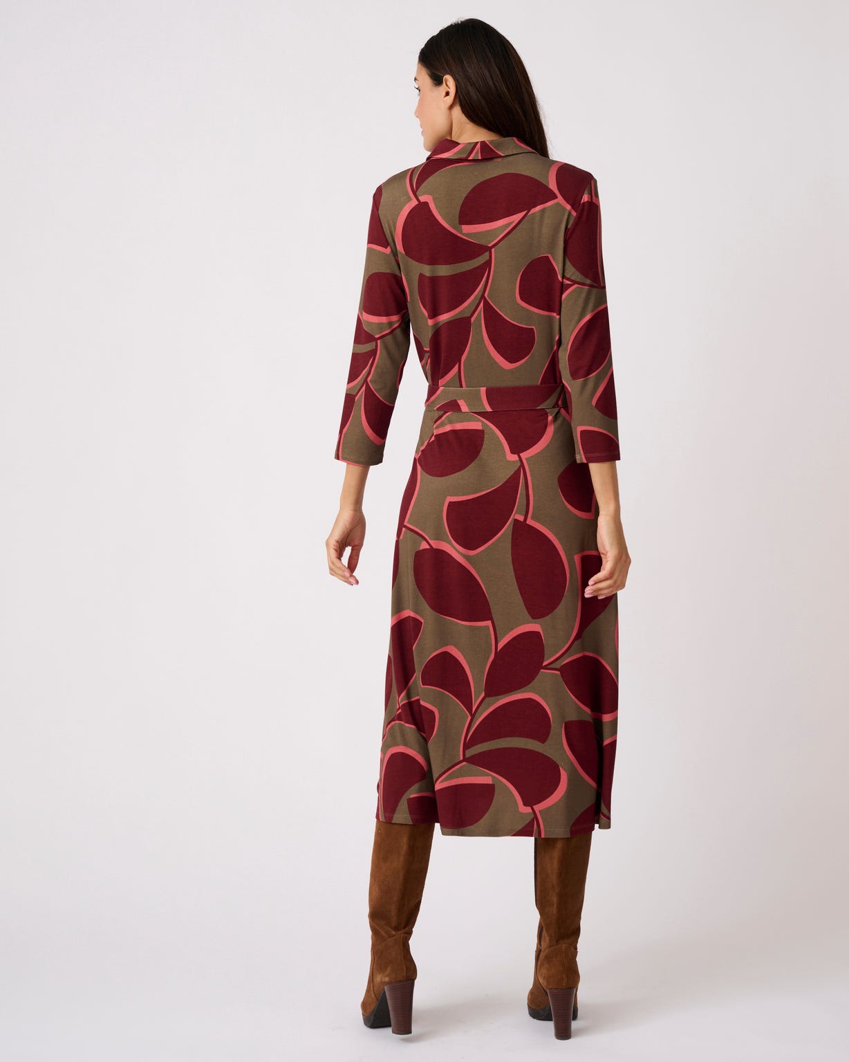 Robe maille stretch évasée