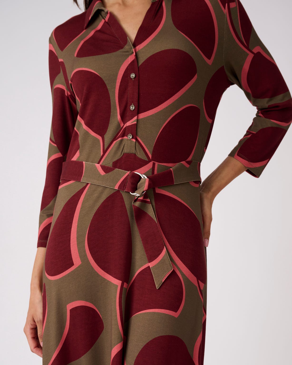 Robe maille stretch évasée