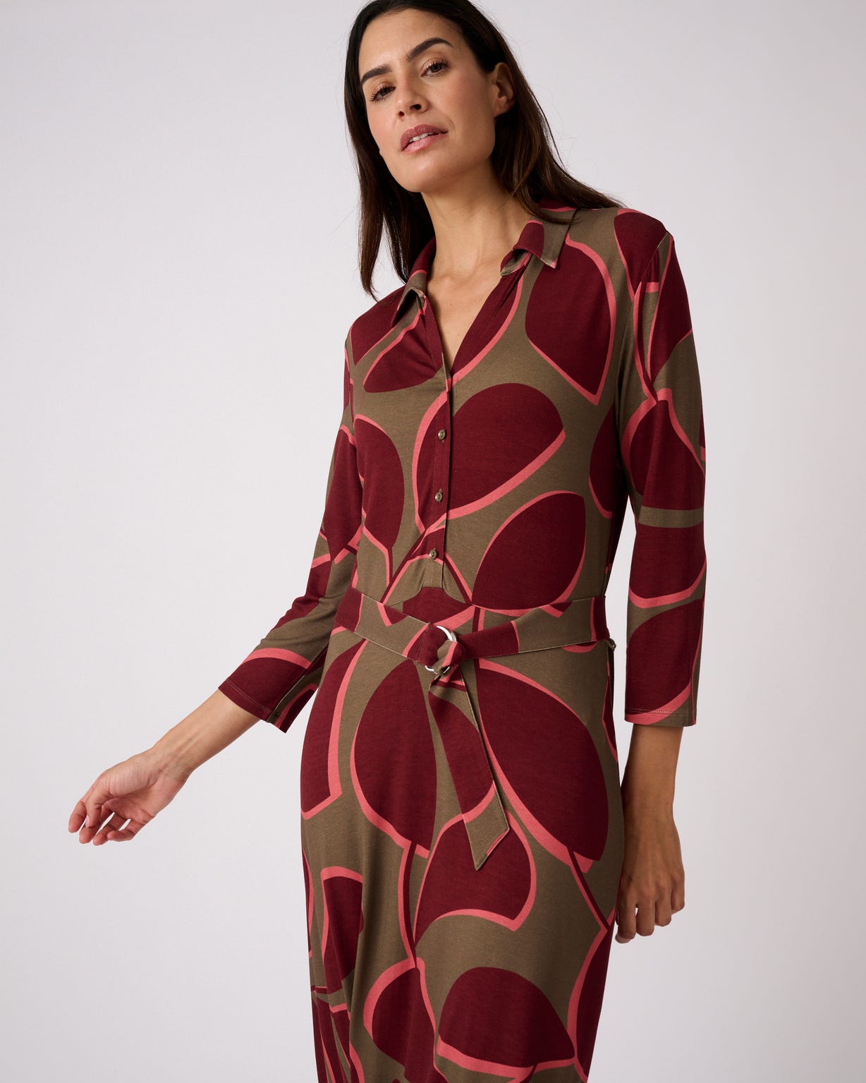 Robe maille stretch évasée