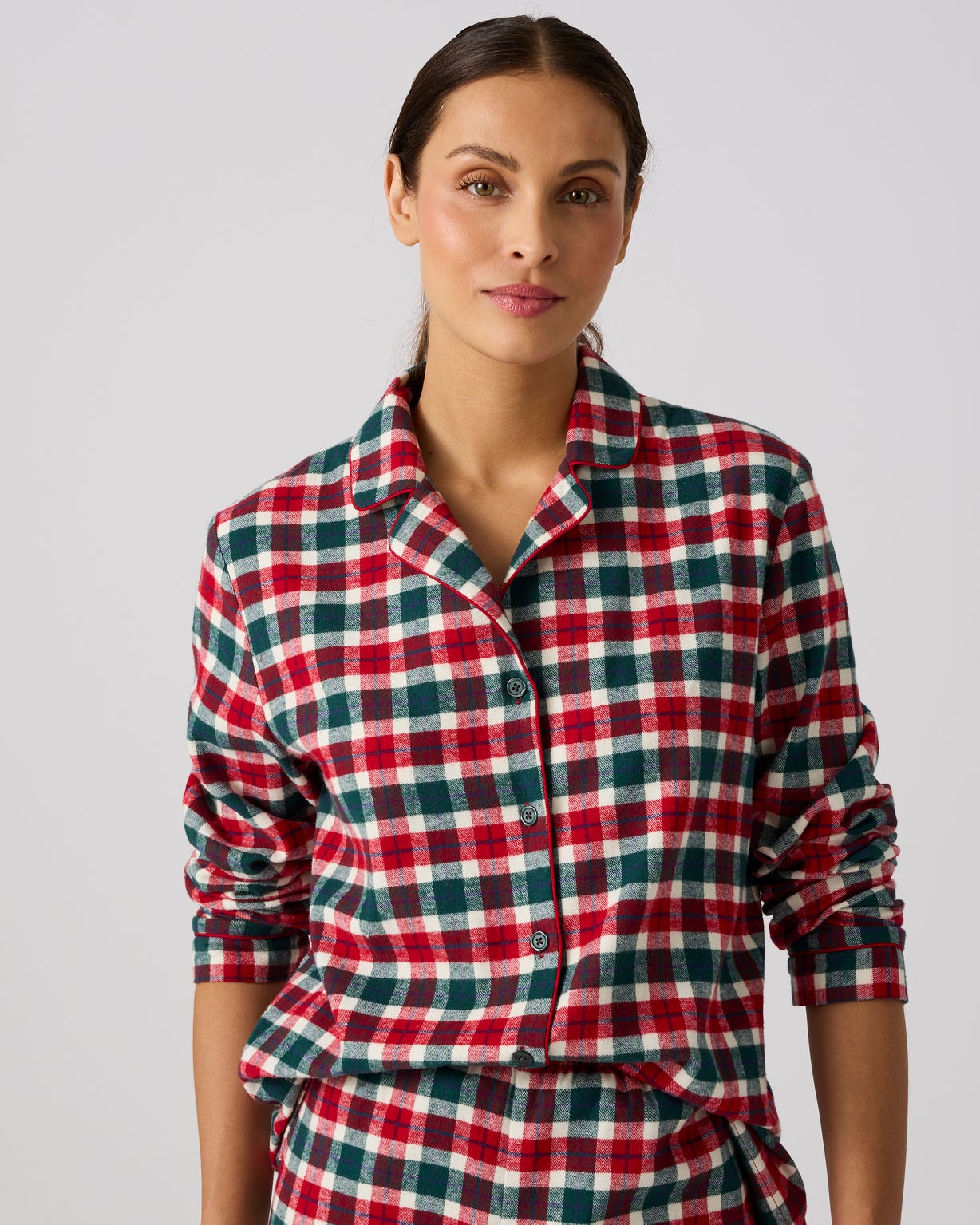 Pyjama en flanelle pur coton, femme