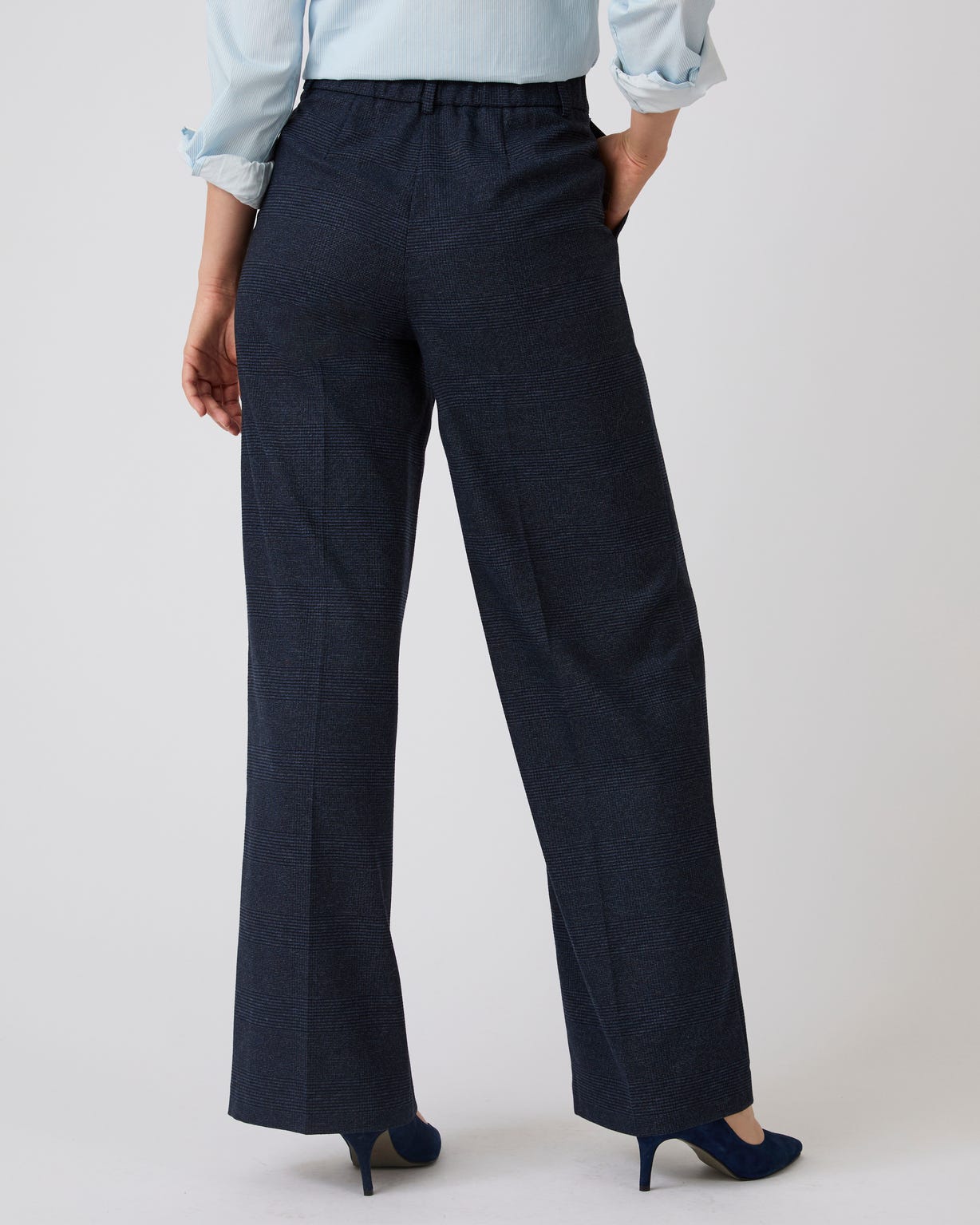 Pantalon large à carreaux