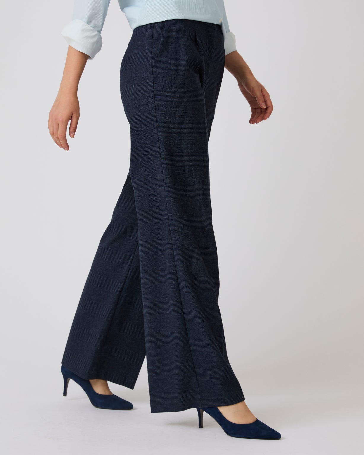 Pantalon large à carreaux