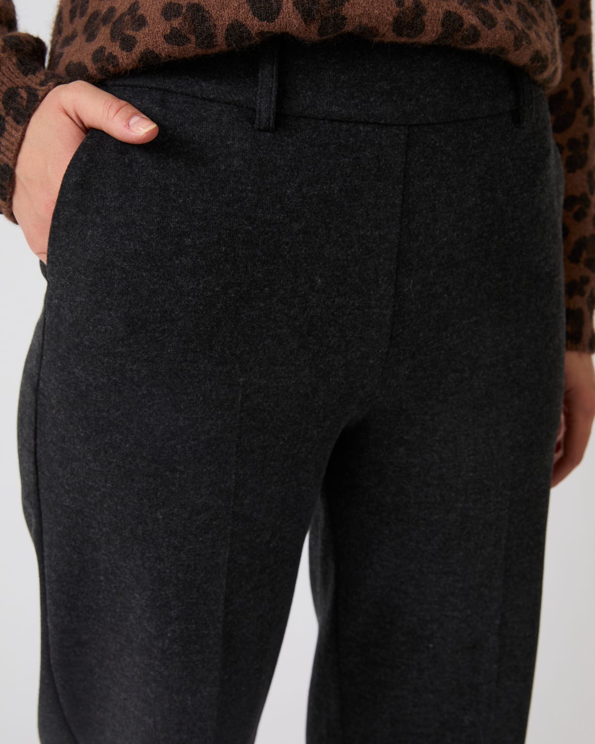 Pantalon large enfilable maille jersey