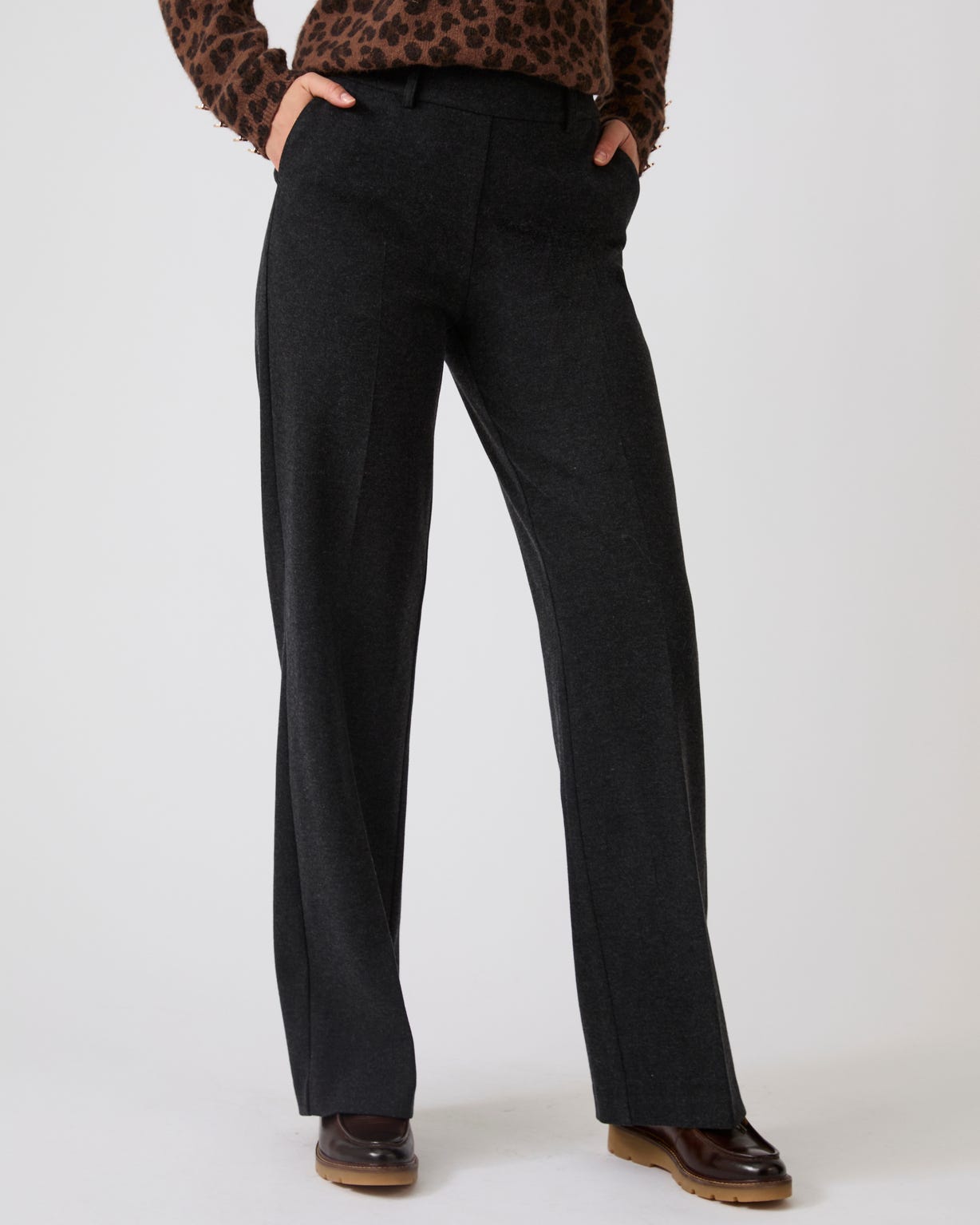 Pantalon large enfilable maille jersey