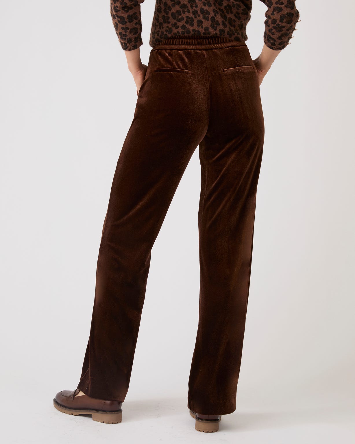 Pantalon enfilable velours brillant