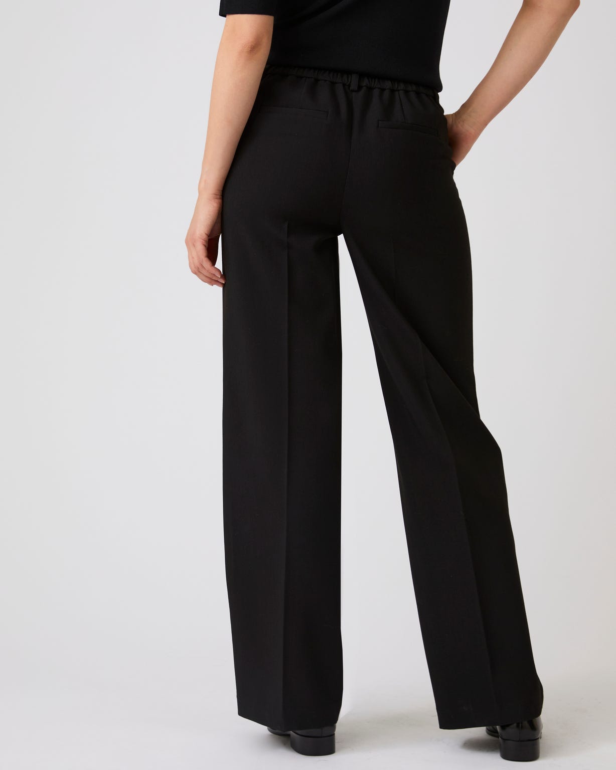Pantalon large effet pont