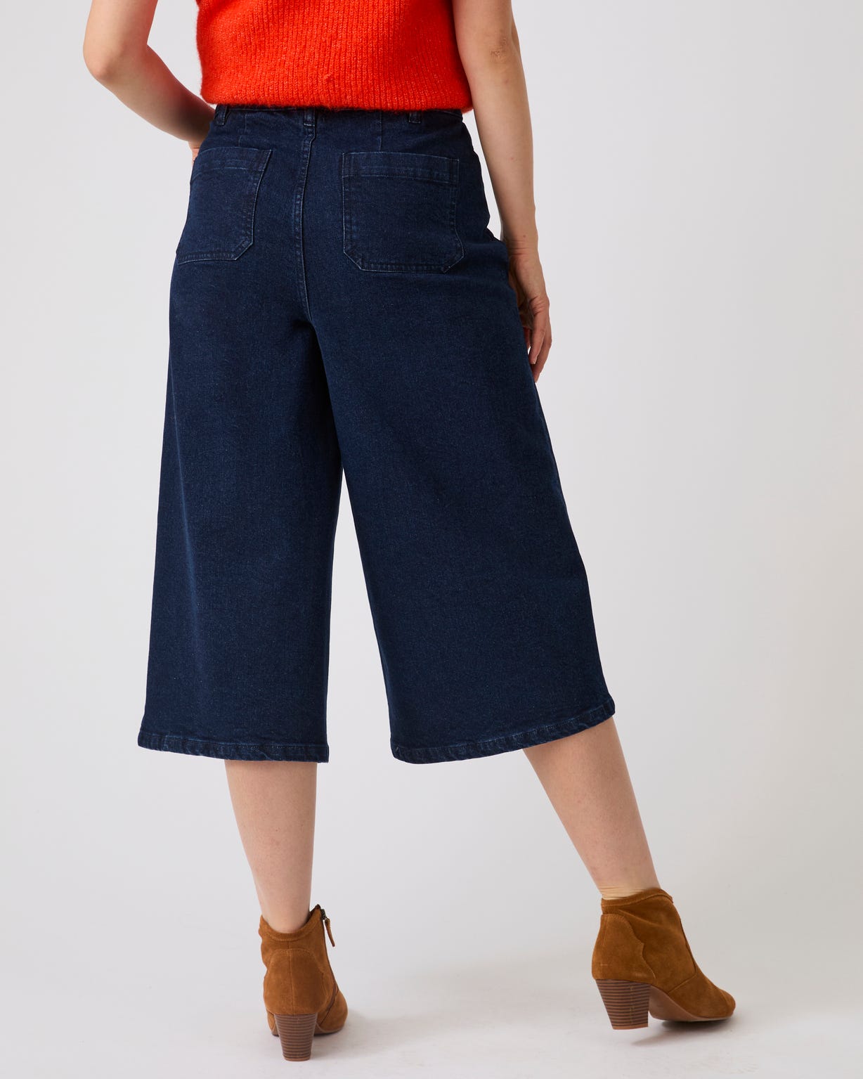 Jupe-culotte denim évasée