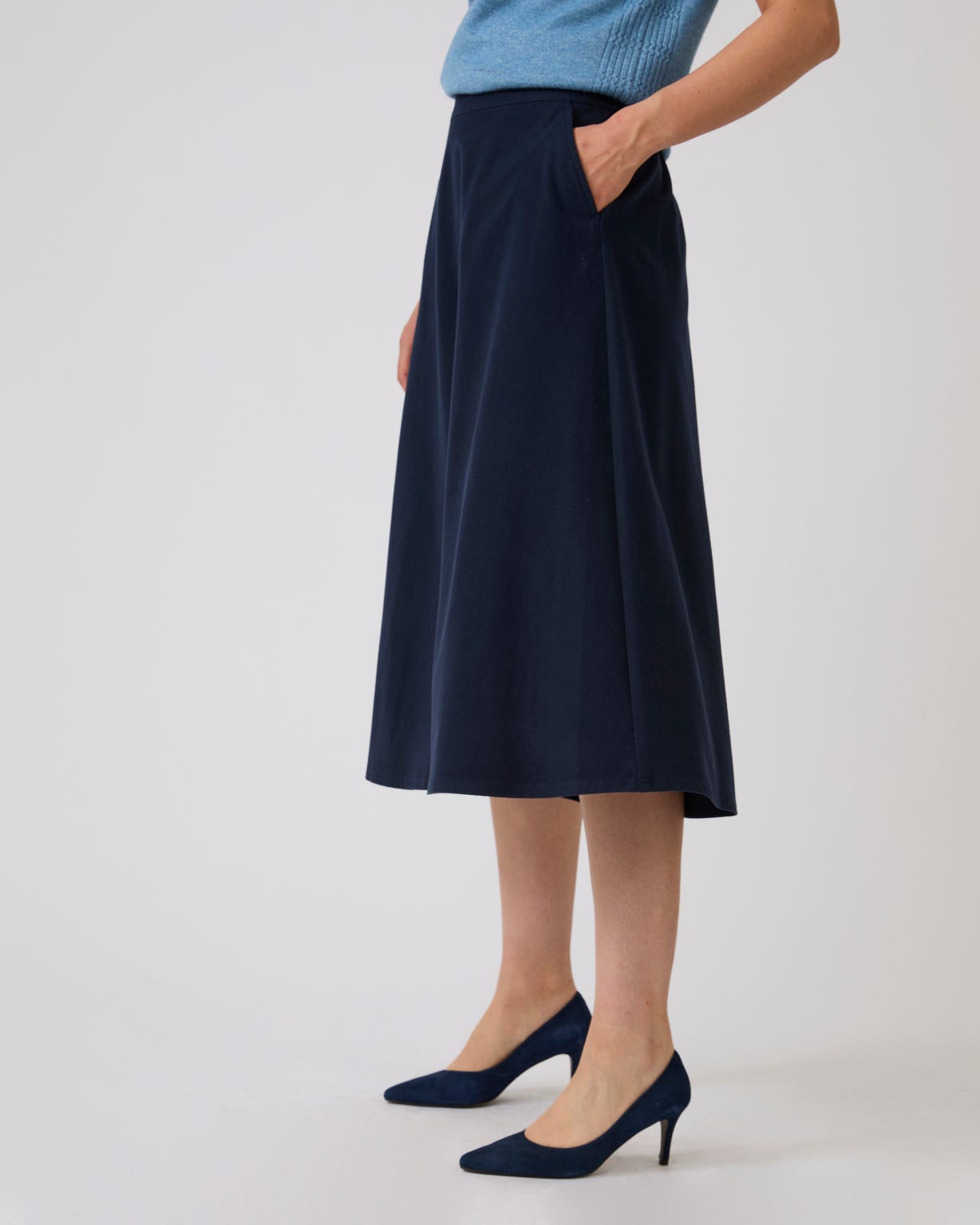 Jupe en flanelle forme évasée
