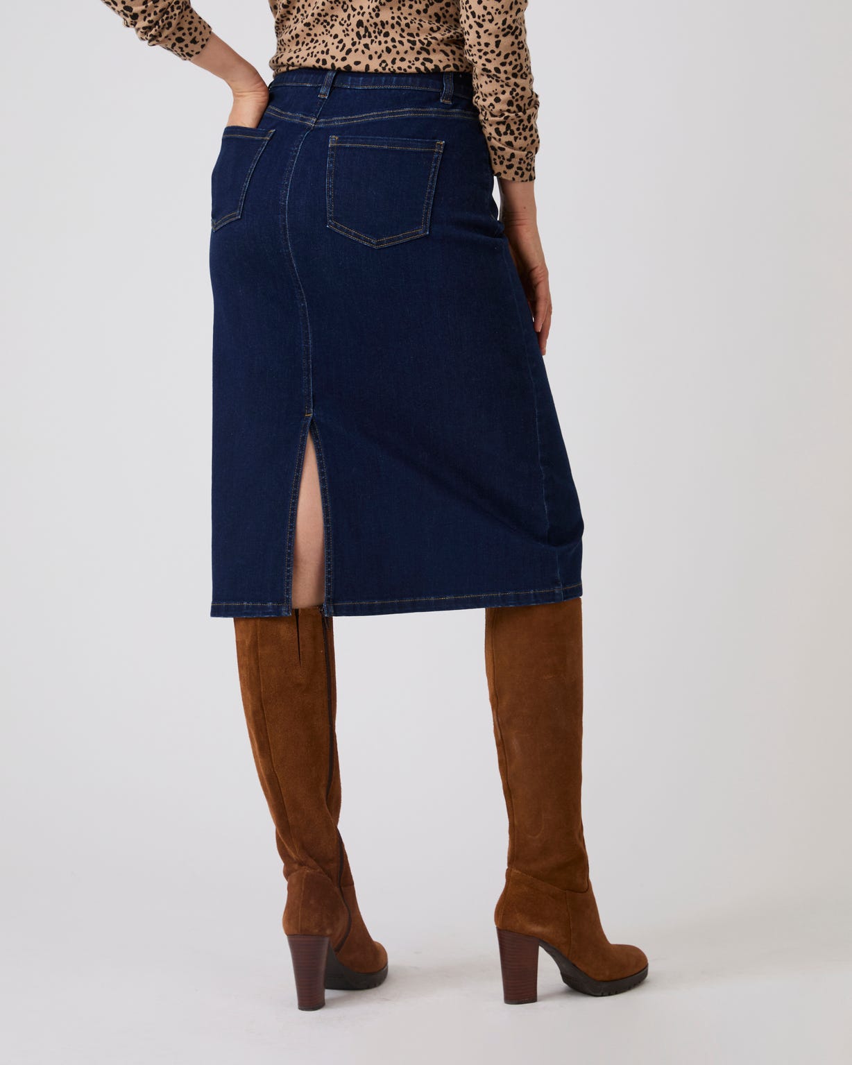 Jupe denim droite