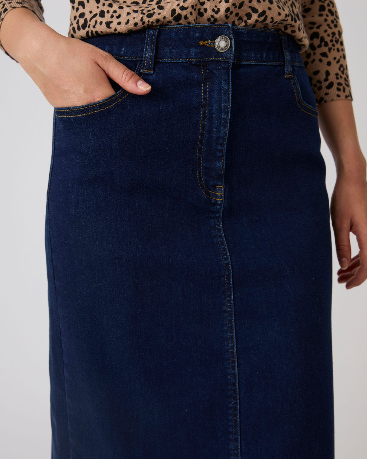 Jupe denim droite