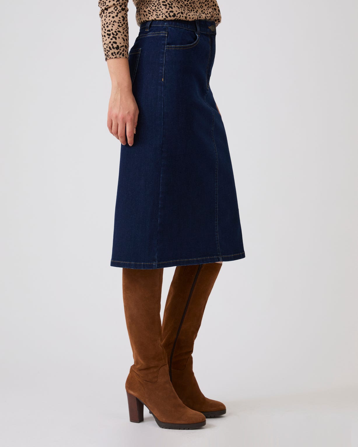 Jupe denim droite