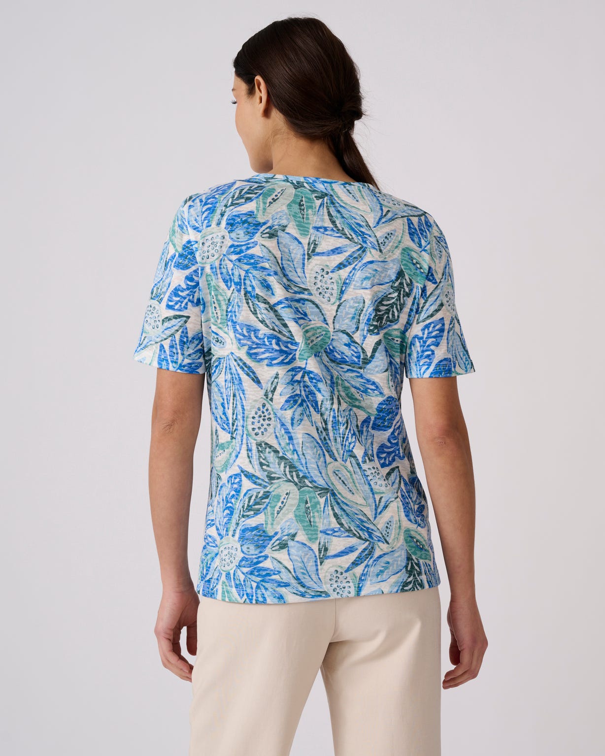 T-shirt en maille dévorée