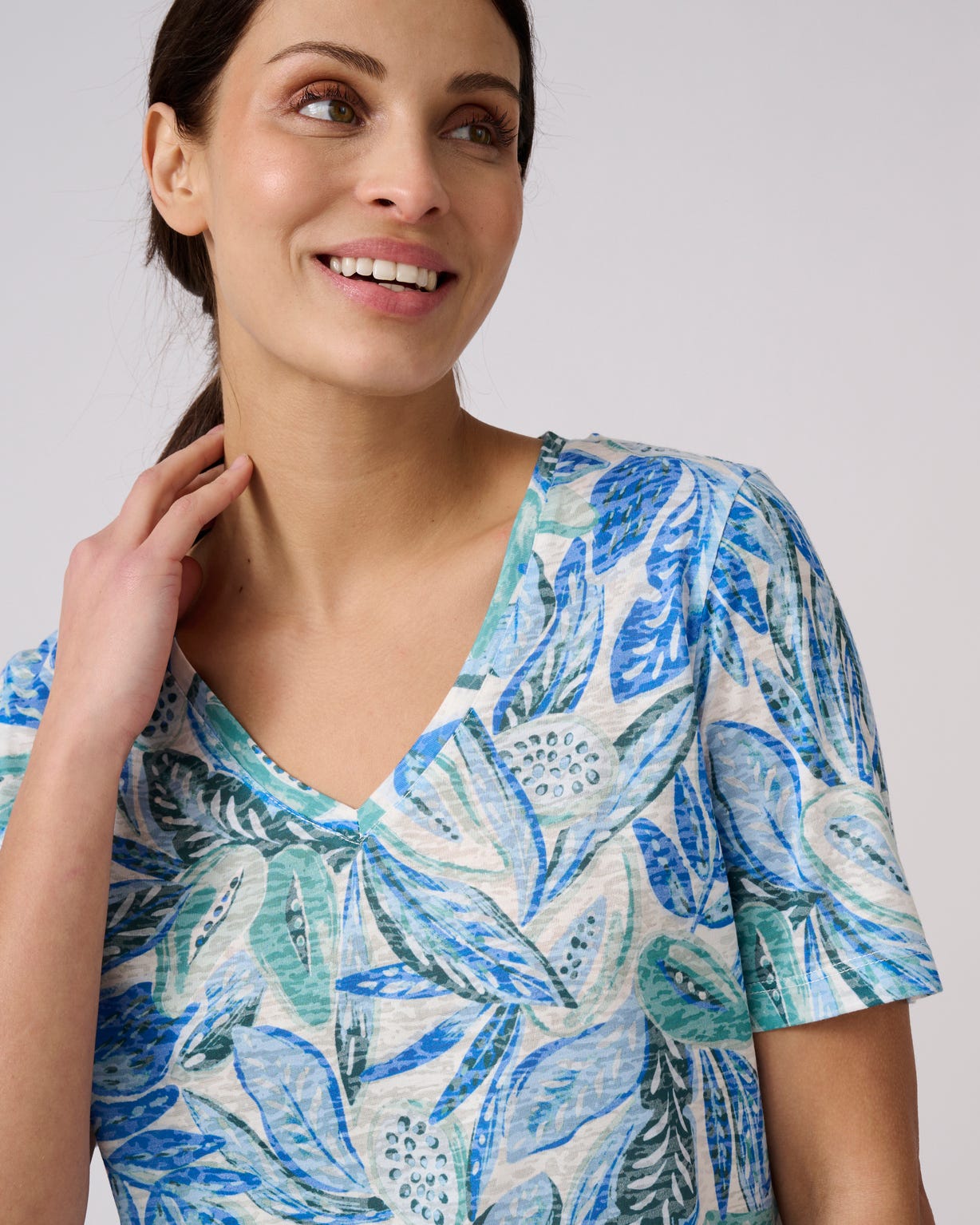 T-shirt en maille dévorée