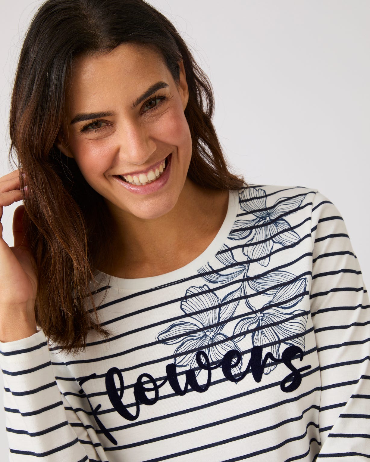 T-shirt marinière imprimé