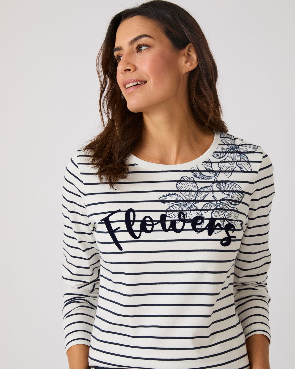 T-shirt marinière imprimé