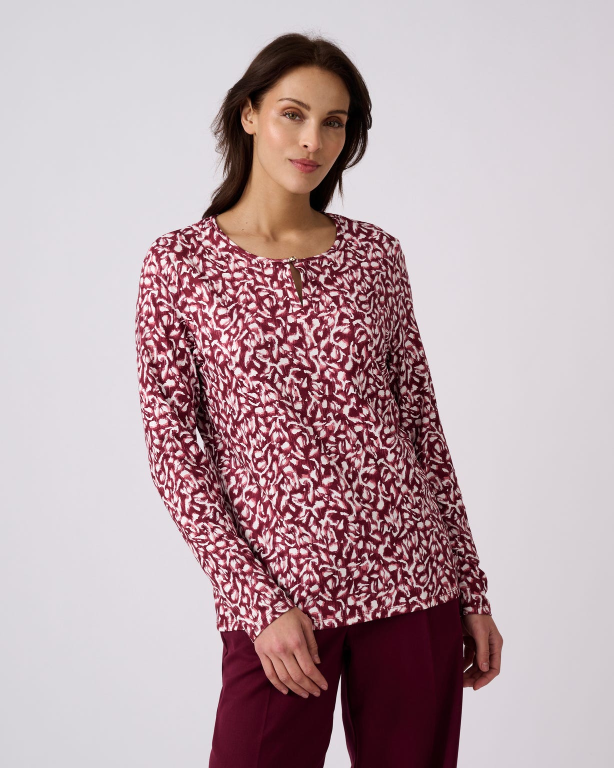 T-shirt en maille chaude toucher peau de pêche