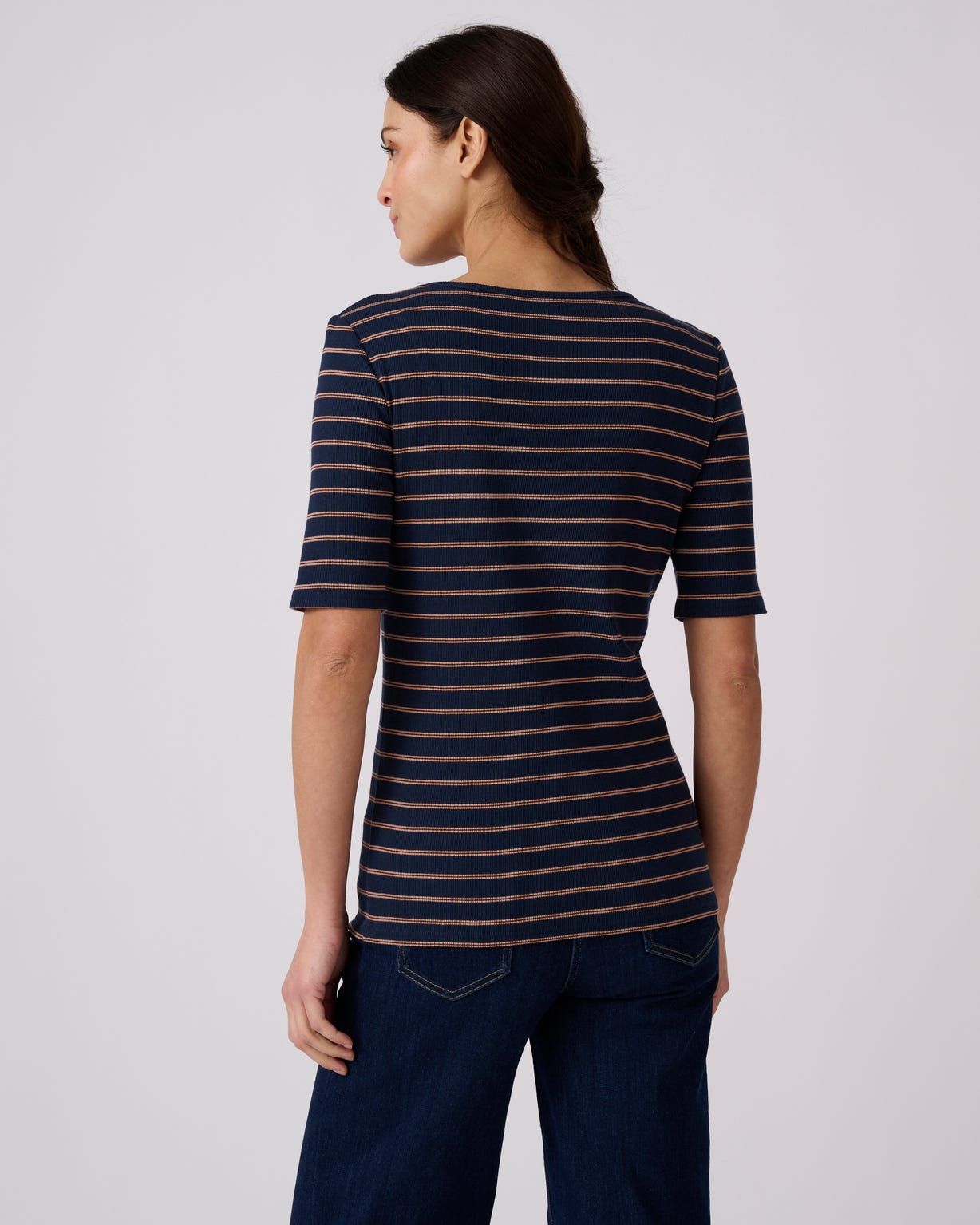 T-shirt rayé manches aux coudes