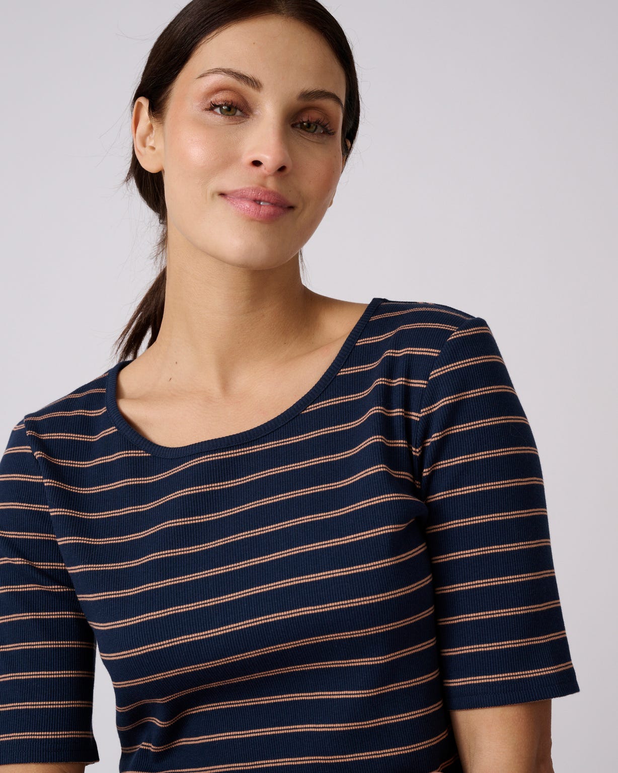 T-shirt rayé manches aux coudes