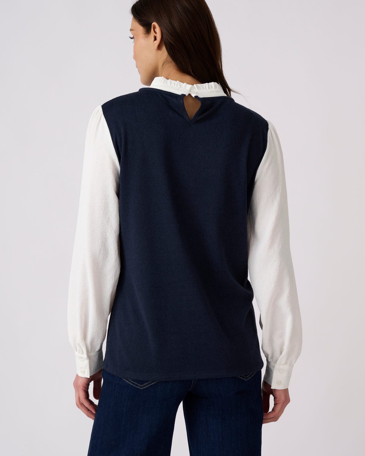 T-shirt effet 2 en 1 en maille chaude