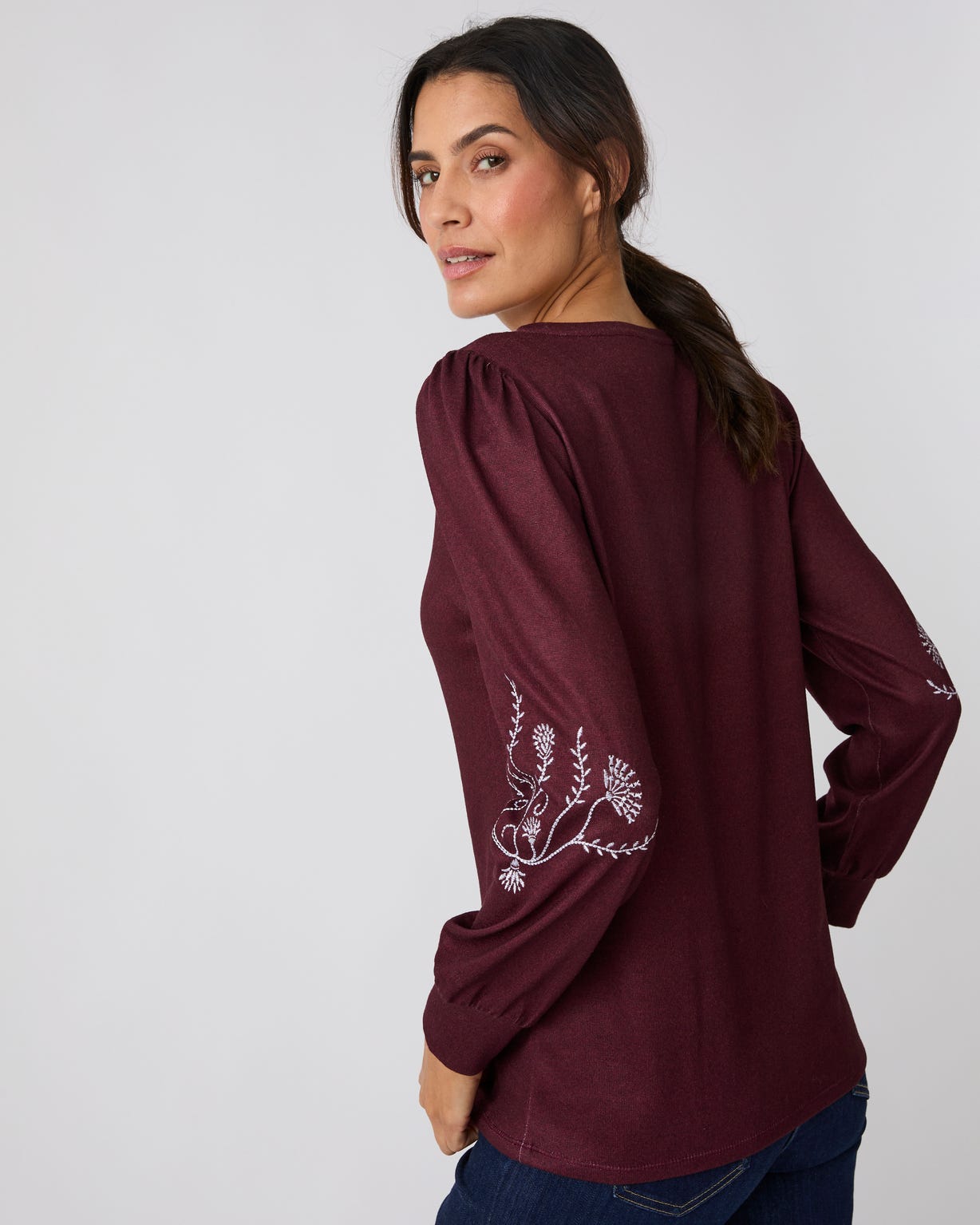 Tee-shirt manches brodées Thermolactyl maille chaude