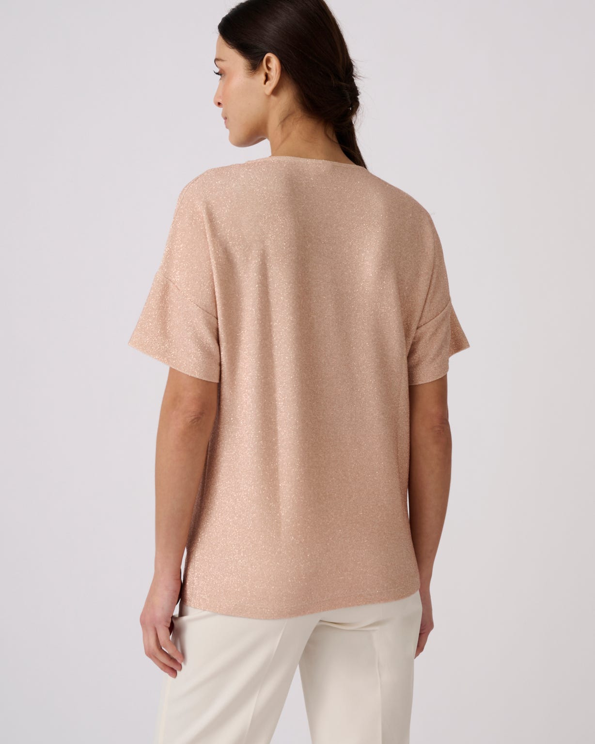 T-shirt en maille brillante