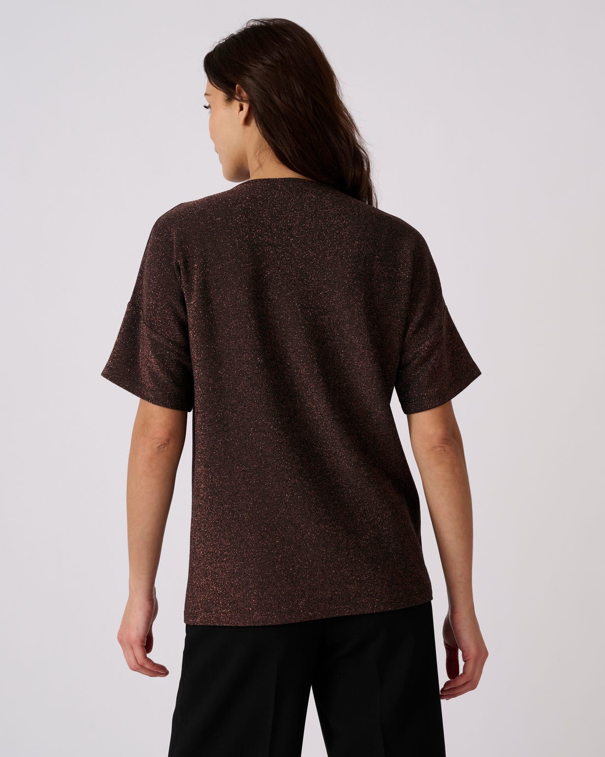 T-shirt en maille brillante
