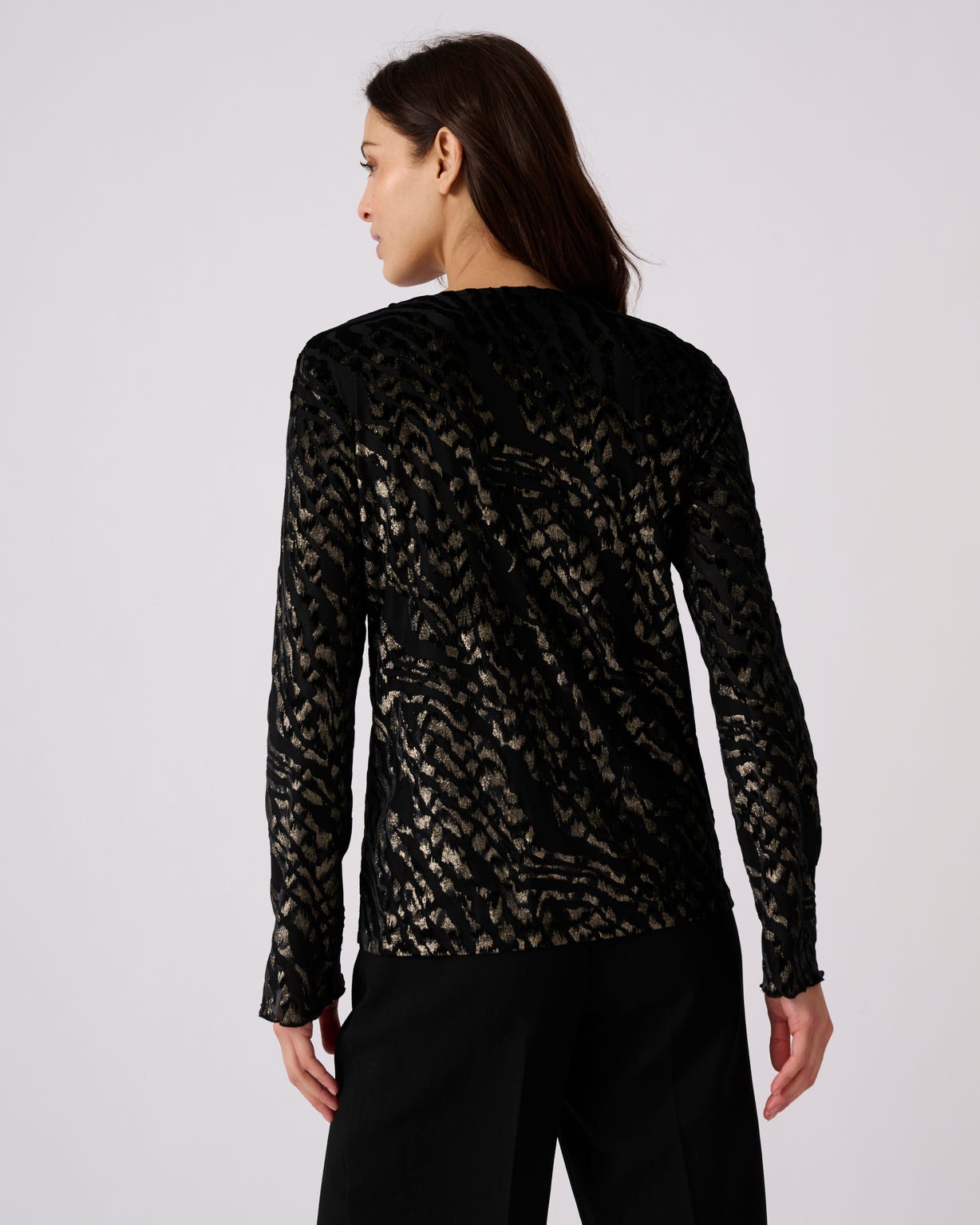 T-shirt en maille brillante velours dévoré