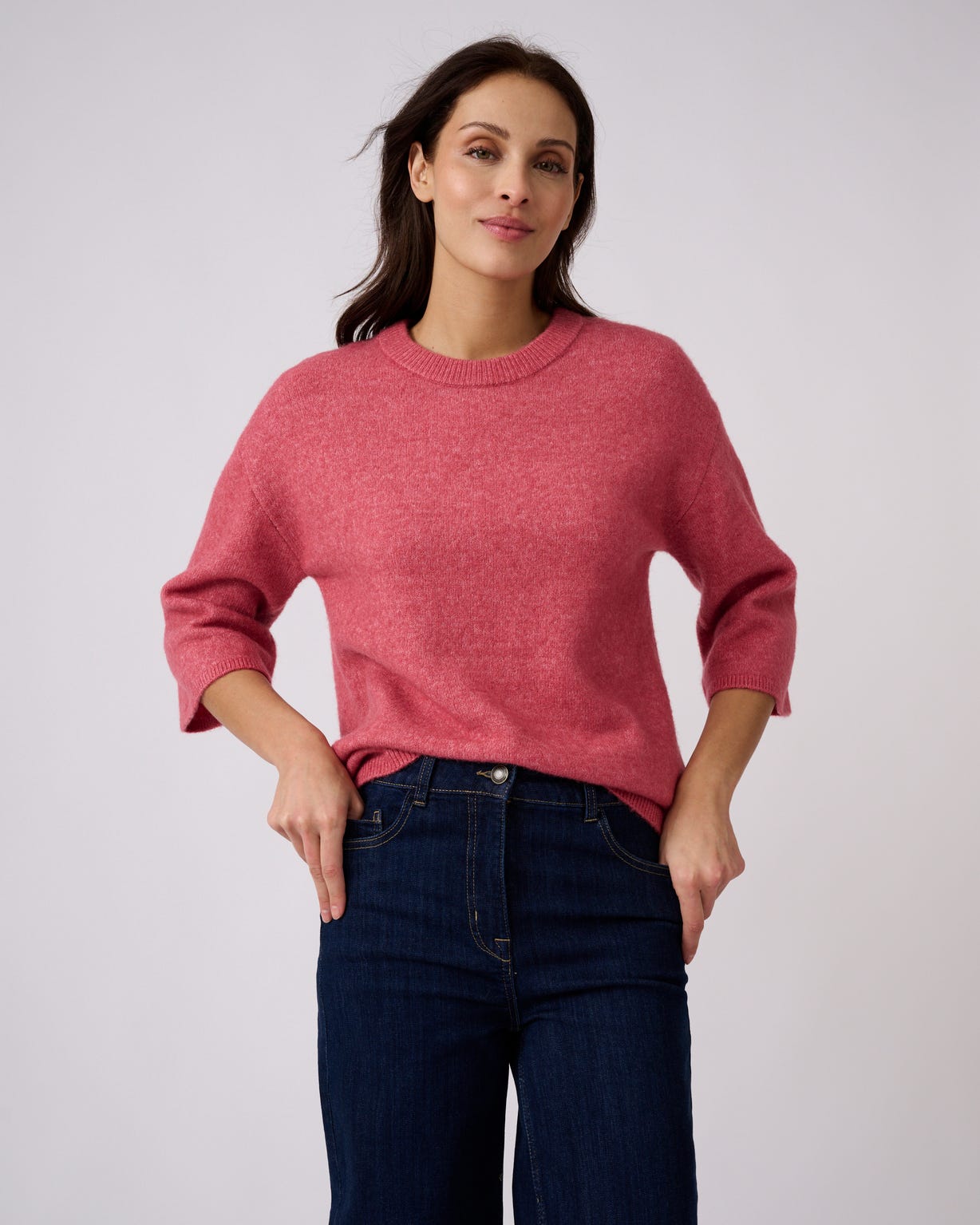 Pull mélange laine et alpaga manches larges