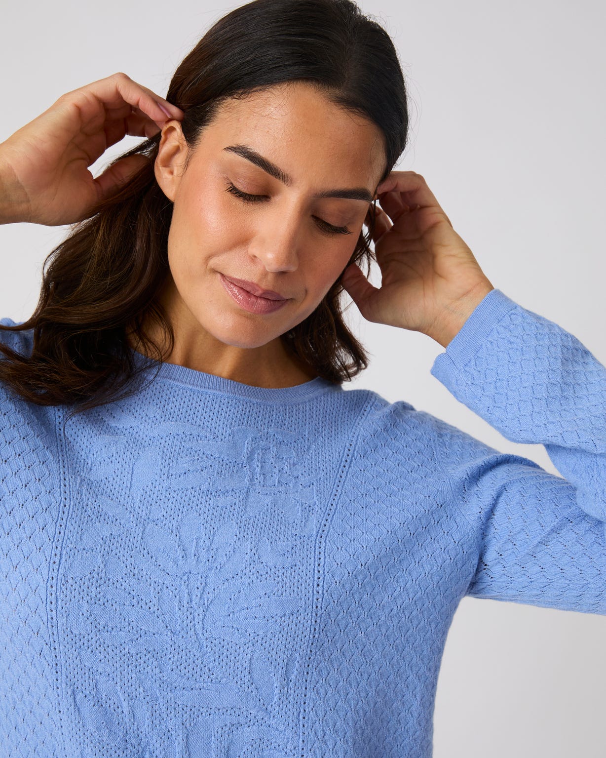 Pull jeu de maille fantaisie