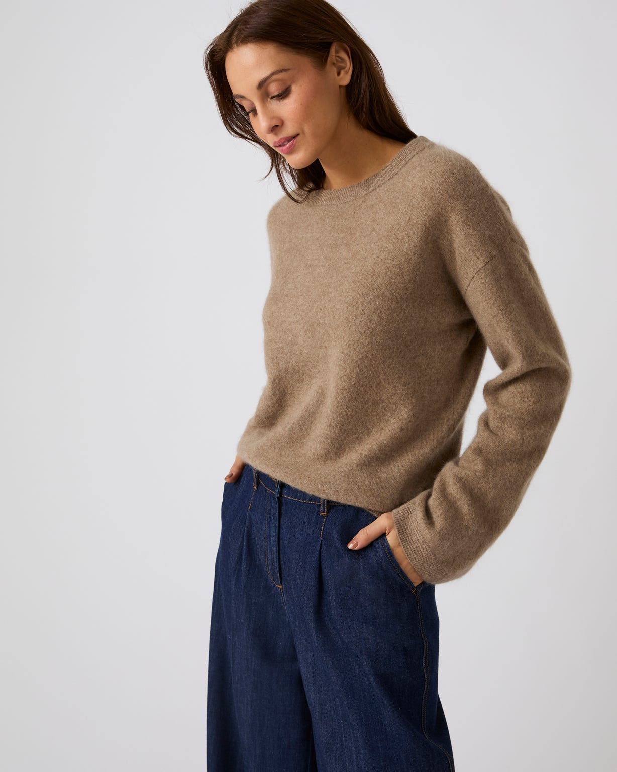 Pull pure laine brossée